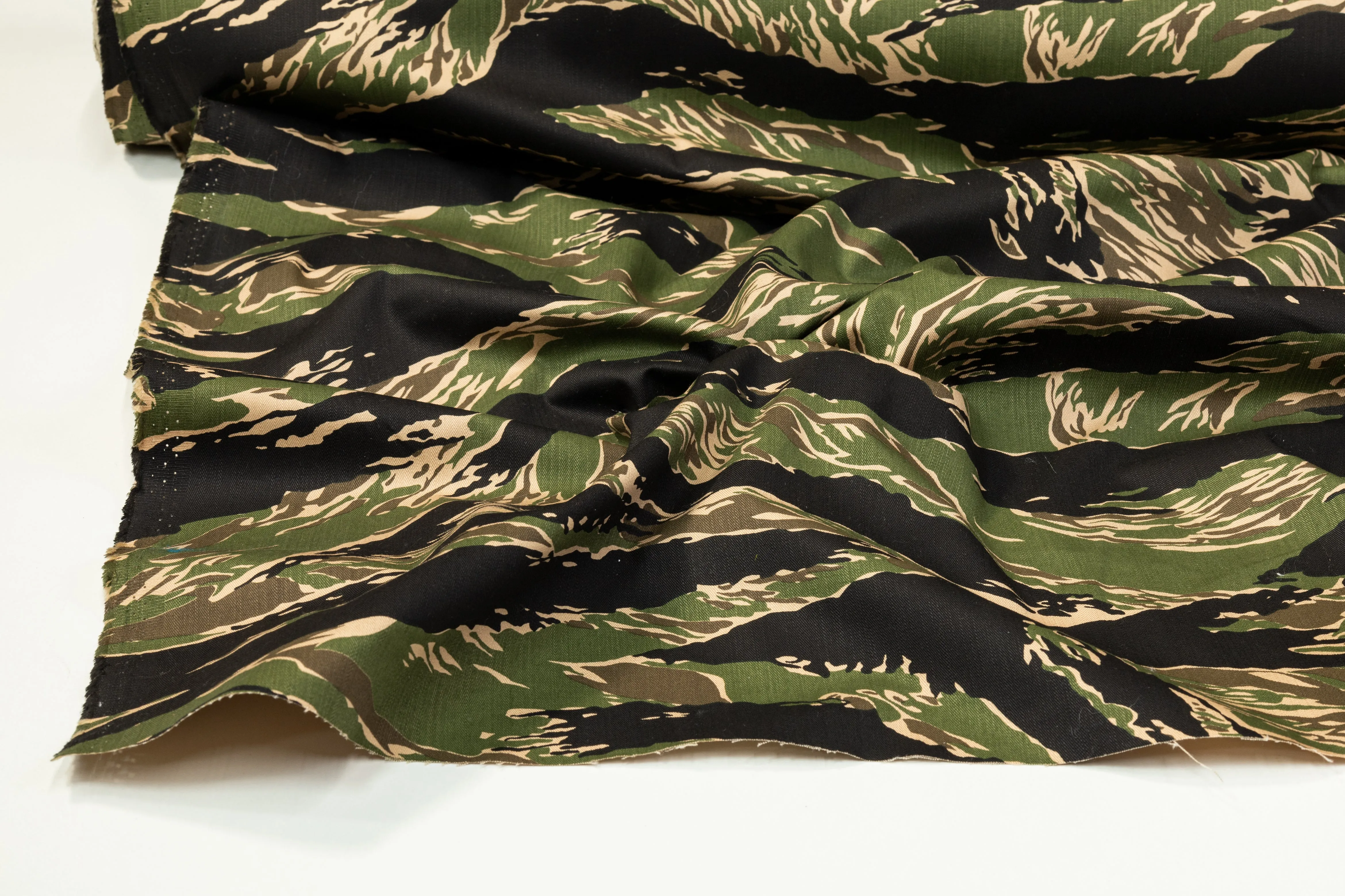 Camouflage Printed Denim - Black, Khaki