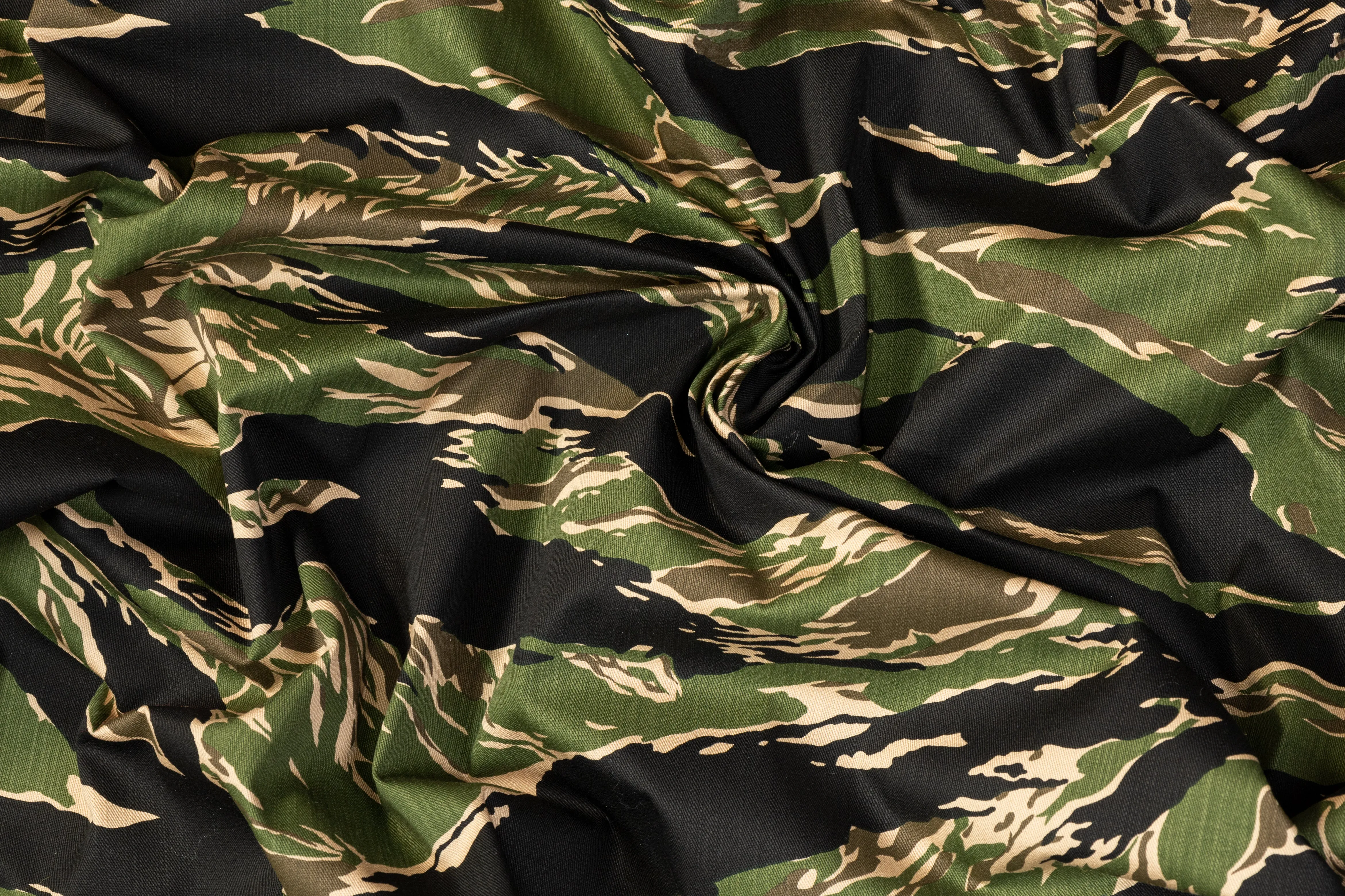 Camouflage Printed Denim - Black, Khaki