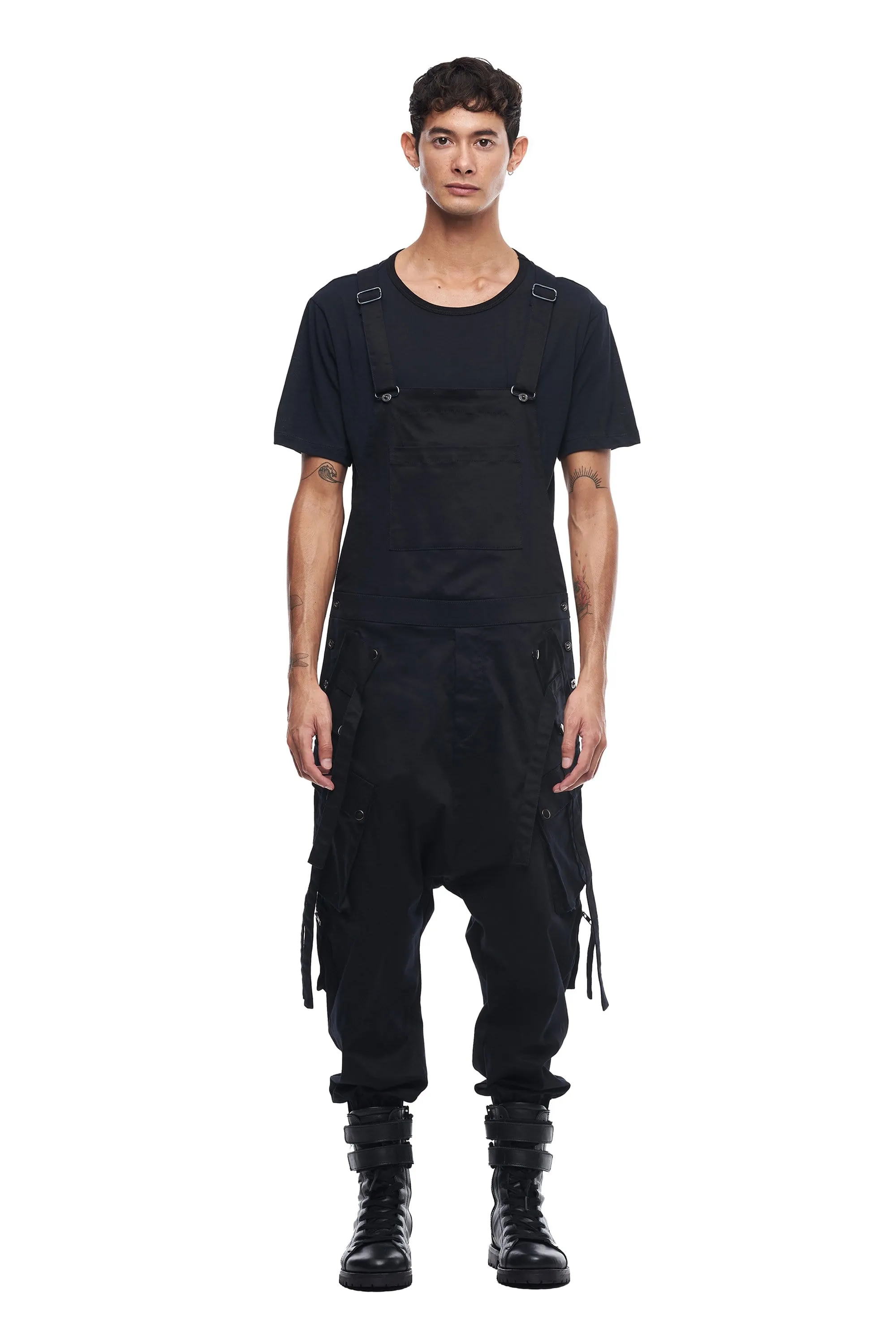 CARGO OVERALLS IN BLACK