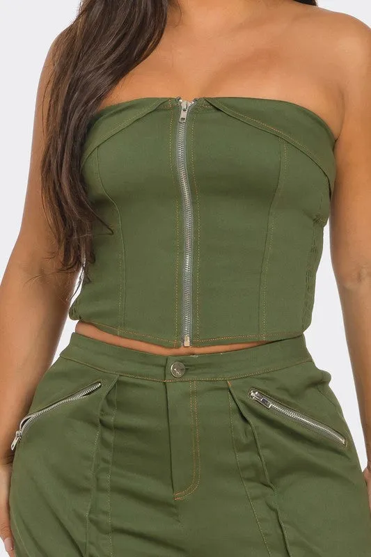 Cargo Pant and Spaghetti Strap Top