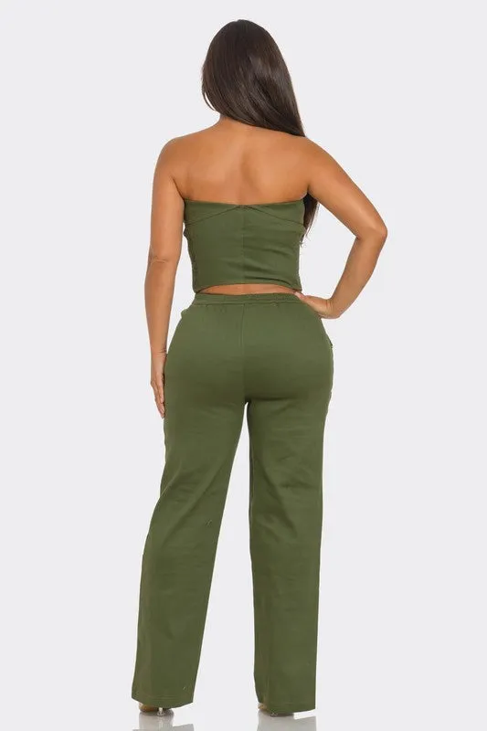 Cargo Pant and Spaghetti Strap Top