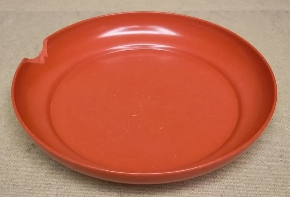 Carlisle 7912 12in x 12in x 2in Round Platter Red Plastic -- Used