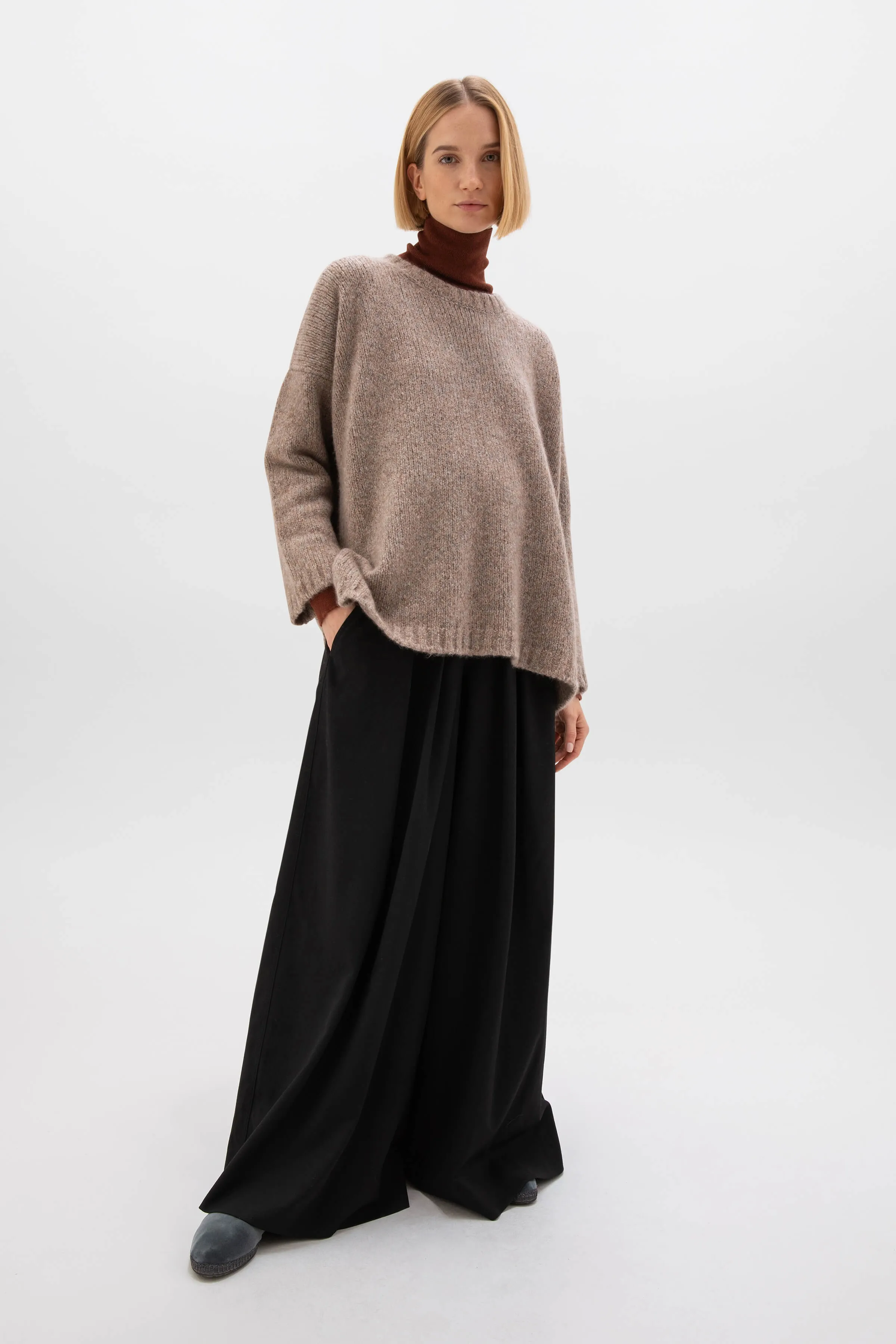 Cashmere Bouclé Slouch Jumper