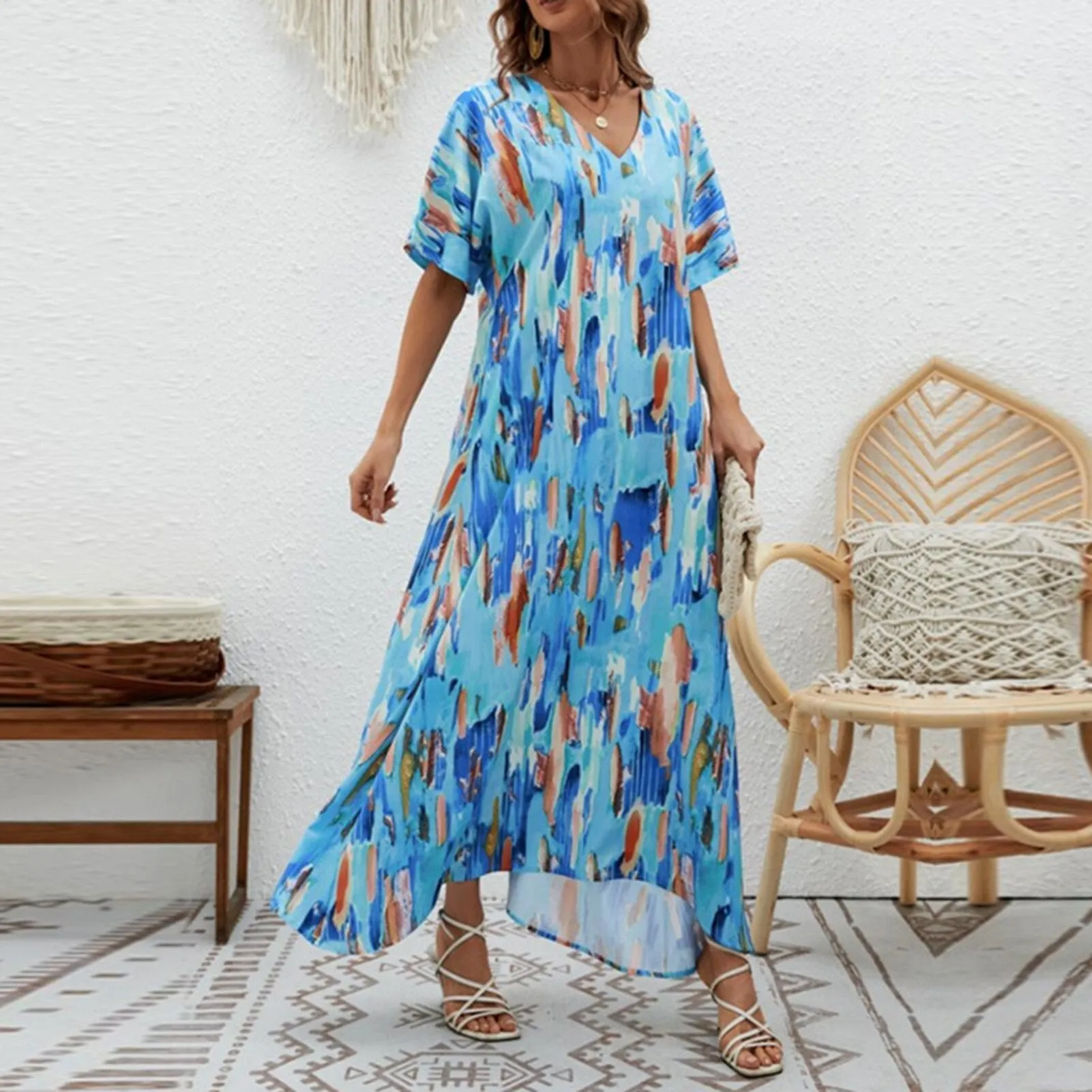 Casual Loose Bohemian Style Boho Dress