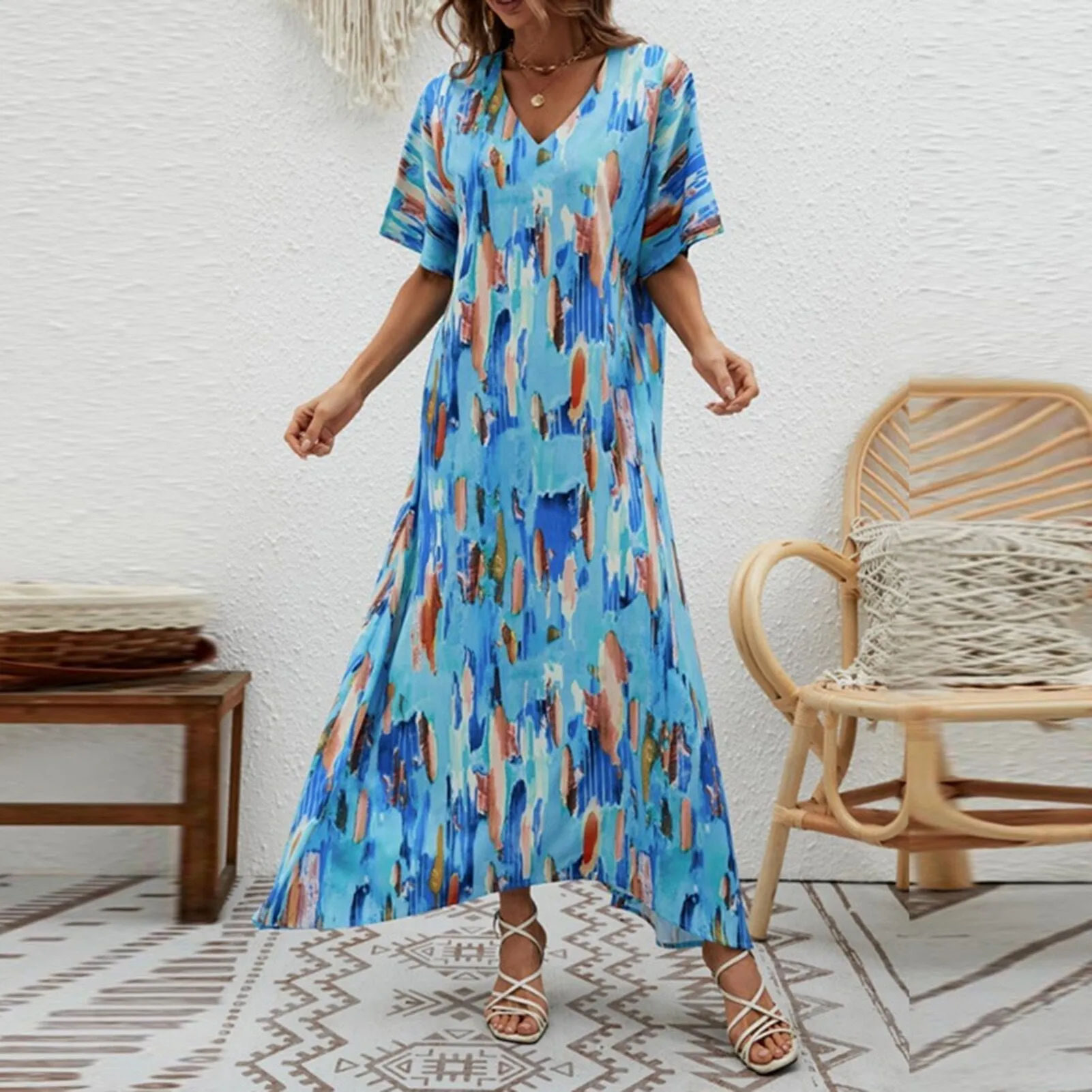 Casual Loose Bohemian Style Boho Dress