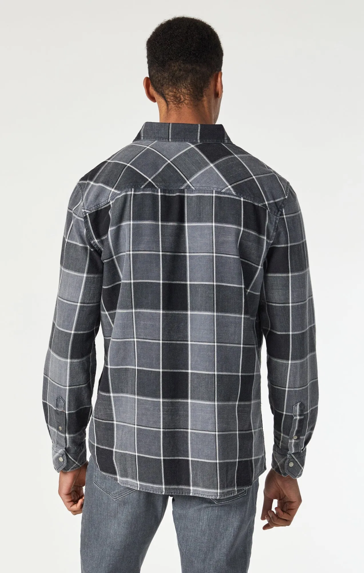 CHECK SHIRT IN BLACK INDIGO CHECK