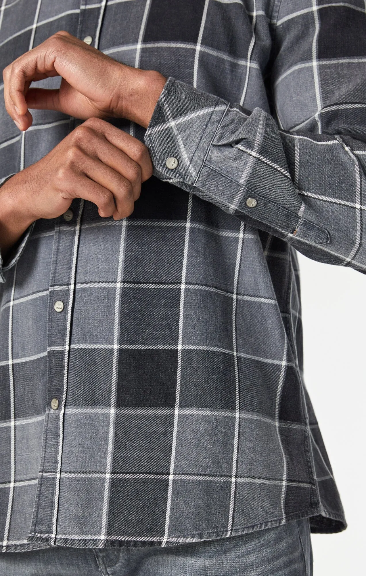 CHECK SHIRT IN BLACK INDIGO CHECK