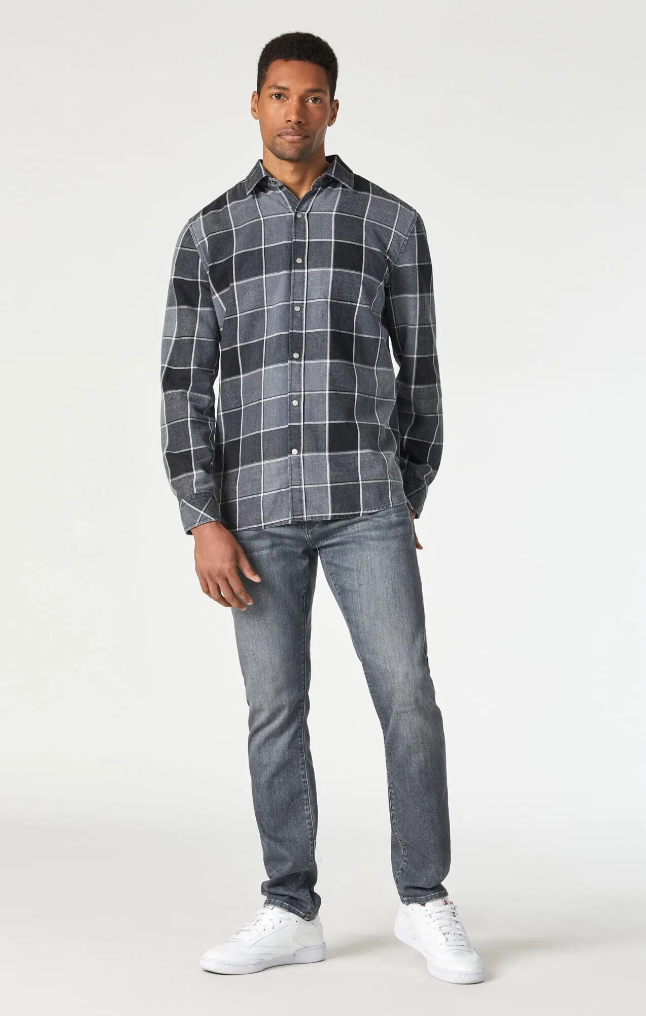 CHECK SHIRT IN BLACK INDIGO CHECK