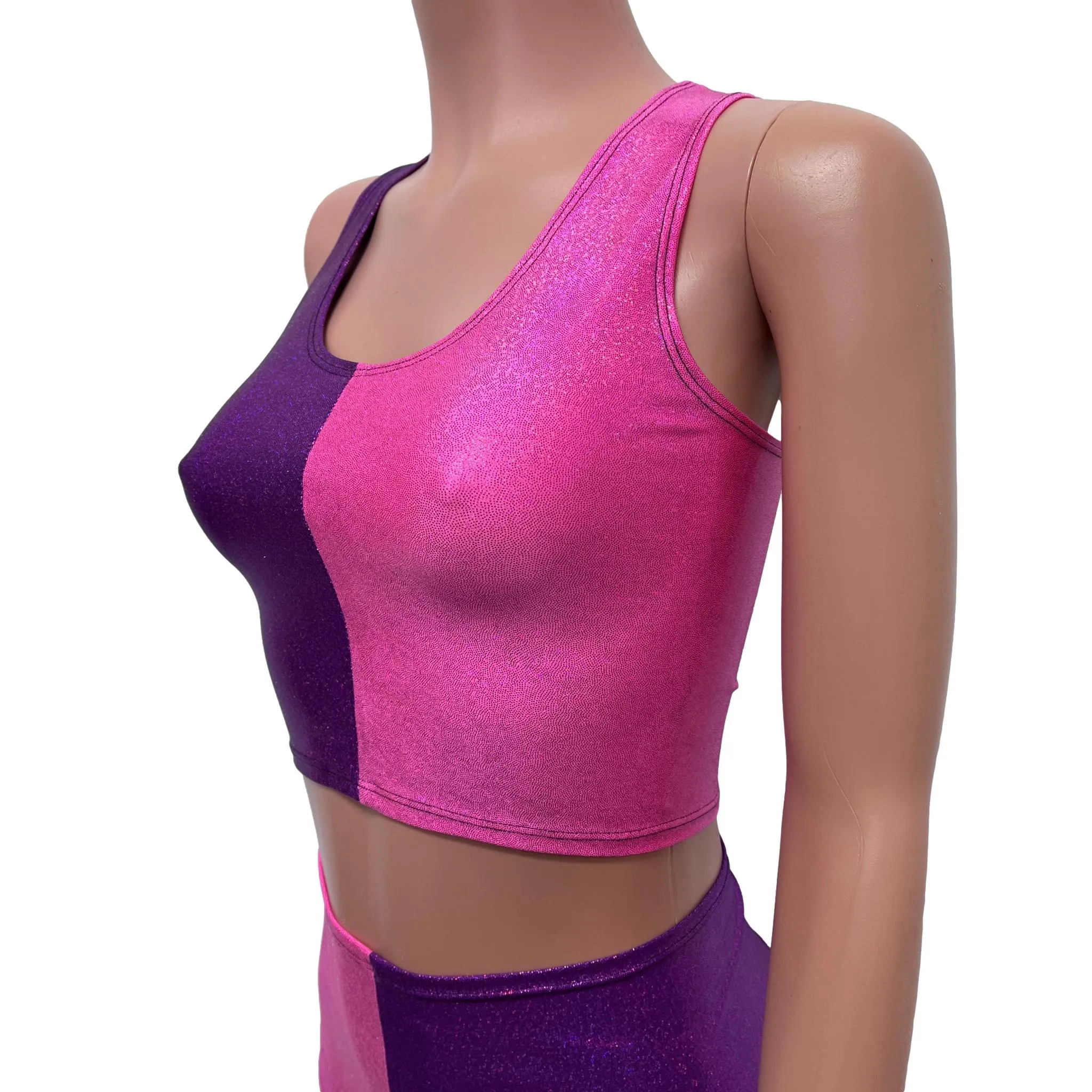 Cheshire Rave Outfit - Pink/Purple Sparkle Festival Set