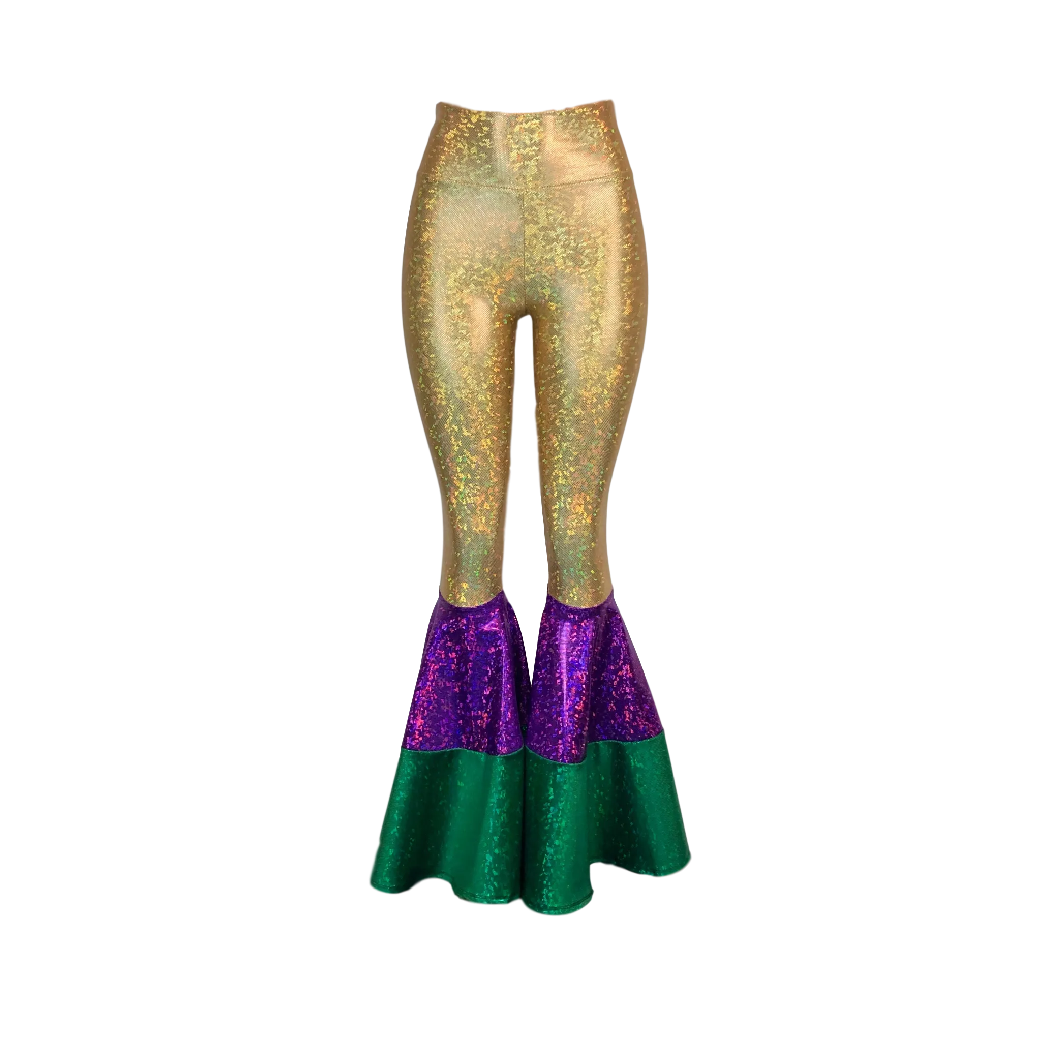 CHILD Mardi Gras Bell Bottoms -  Tiered Flare Pants