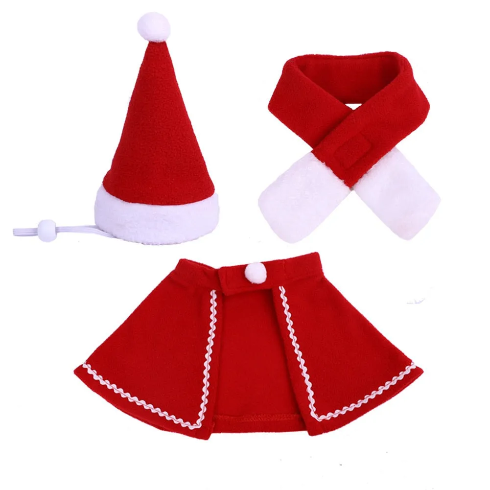 Christmas Hat Cute Pet Costume For Cat Puppy Costumes Scarf Gift Decor New Year Santa Winter Cosplay Festival Dog Cat Supplies