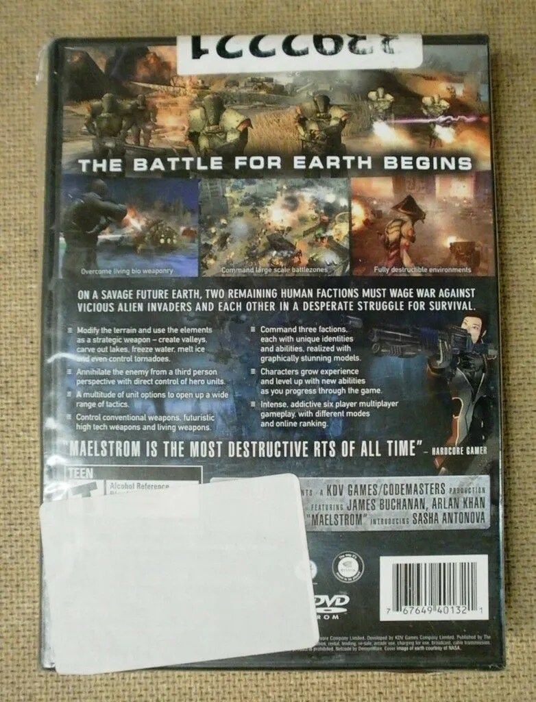 Codemasters Maelstrom For PC Battle For Earth Begins -- New