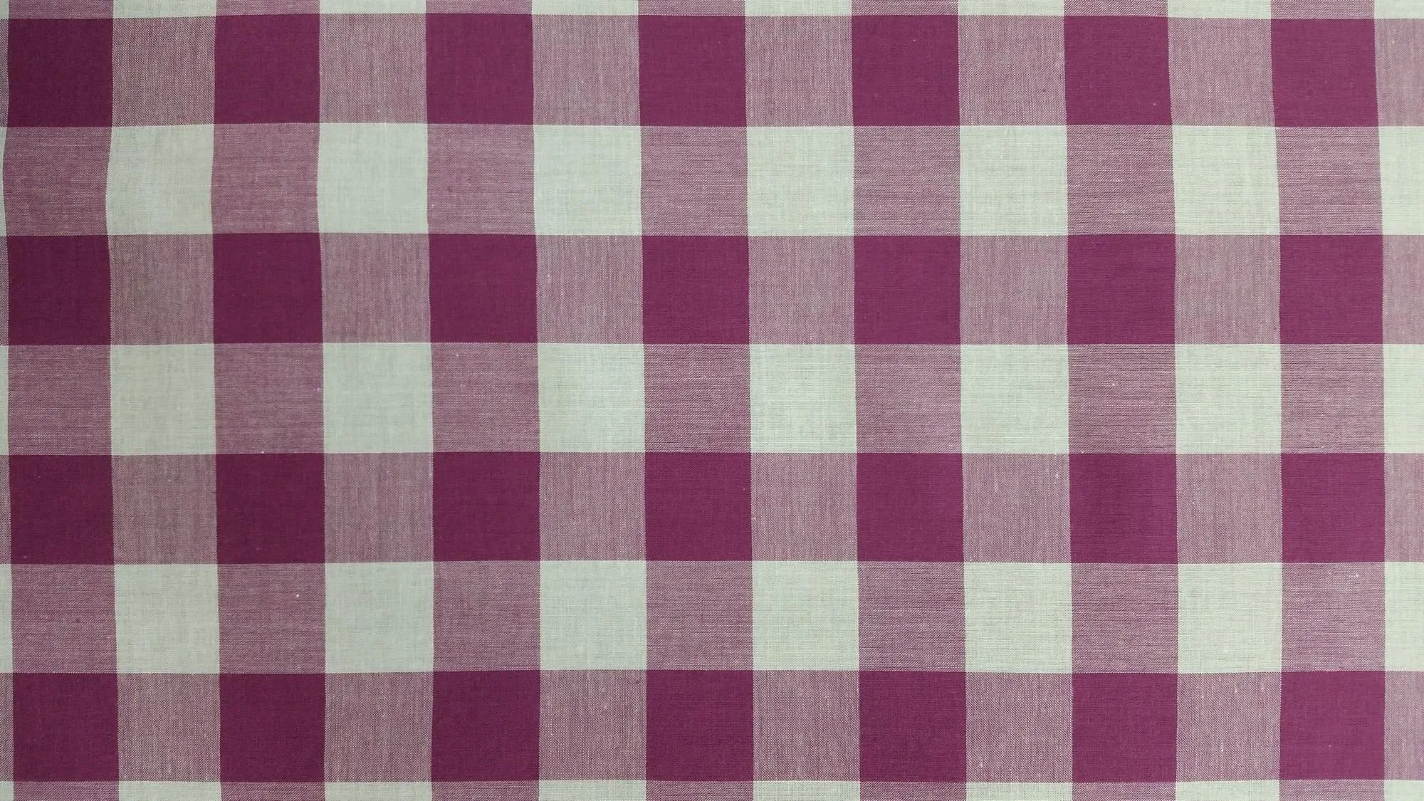 COTTON LAWN YARN DYED 1X1" CHECK NON-STRETCHED WOVEN - SHIRTING FABRIC<br><h6>4-PURPLE/WHITE<br>250A-CLWNP 1X1"</h6>