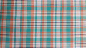 COTTON LAWN YARN DYED PLAID DSN-01 NON-STRETCHED WOVEN - SHIRTING FABRIC<br><h6>18-ORANGE/GREEN<br>265-CLWNP SN-01</h6>