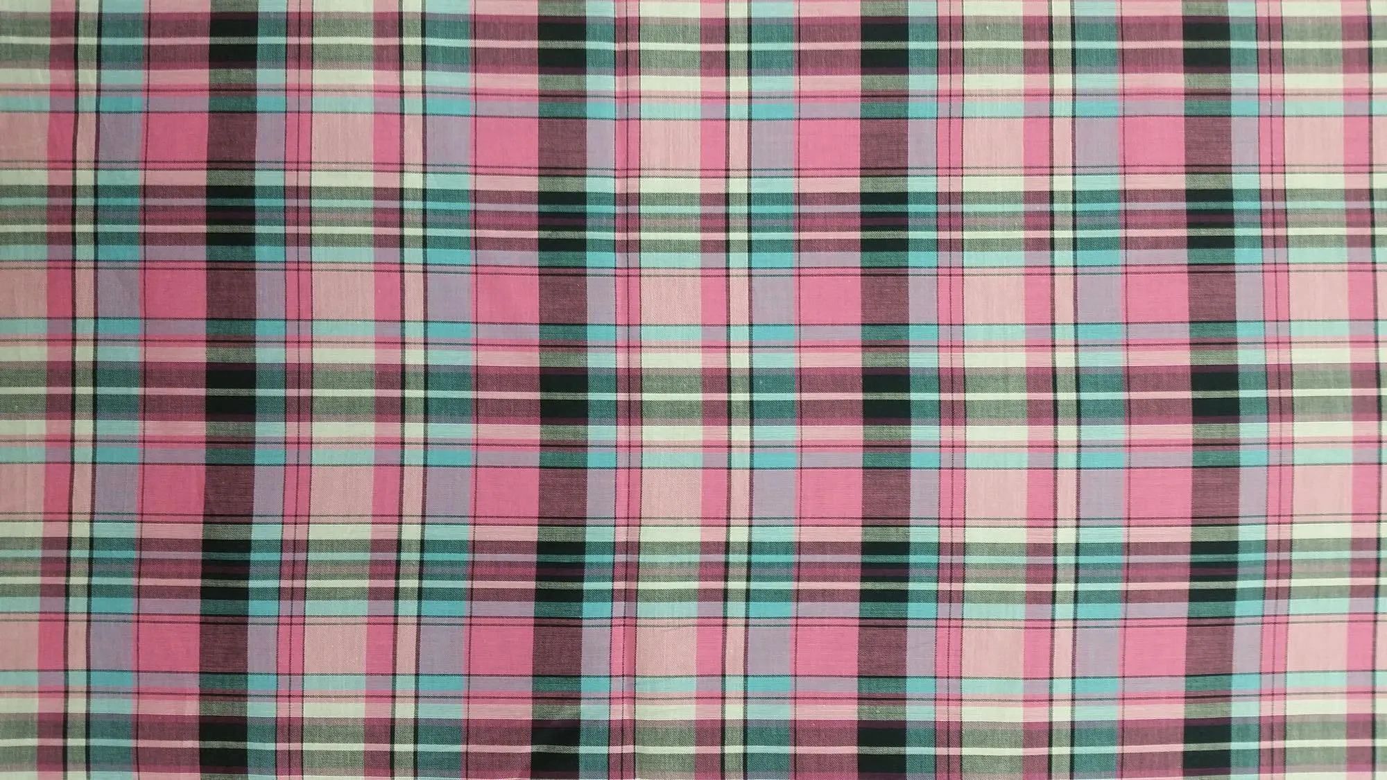 COTTON LAWN YARN DYED PLAID DSN-01 NON-STRETCHED WOVEN - SHIRTING FABRIC<br><h6>19-PINK/GREEN<br>265-CLWNP SN-01</h6>