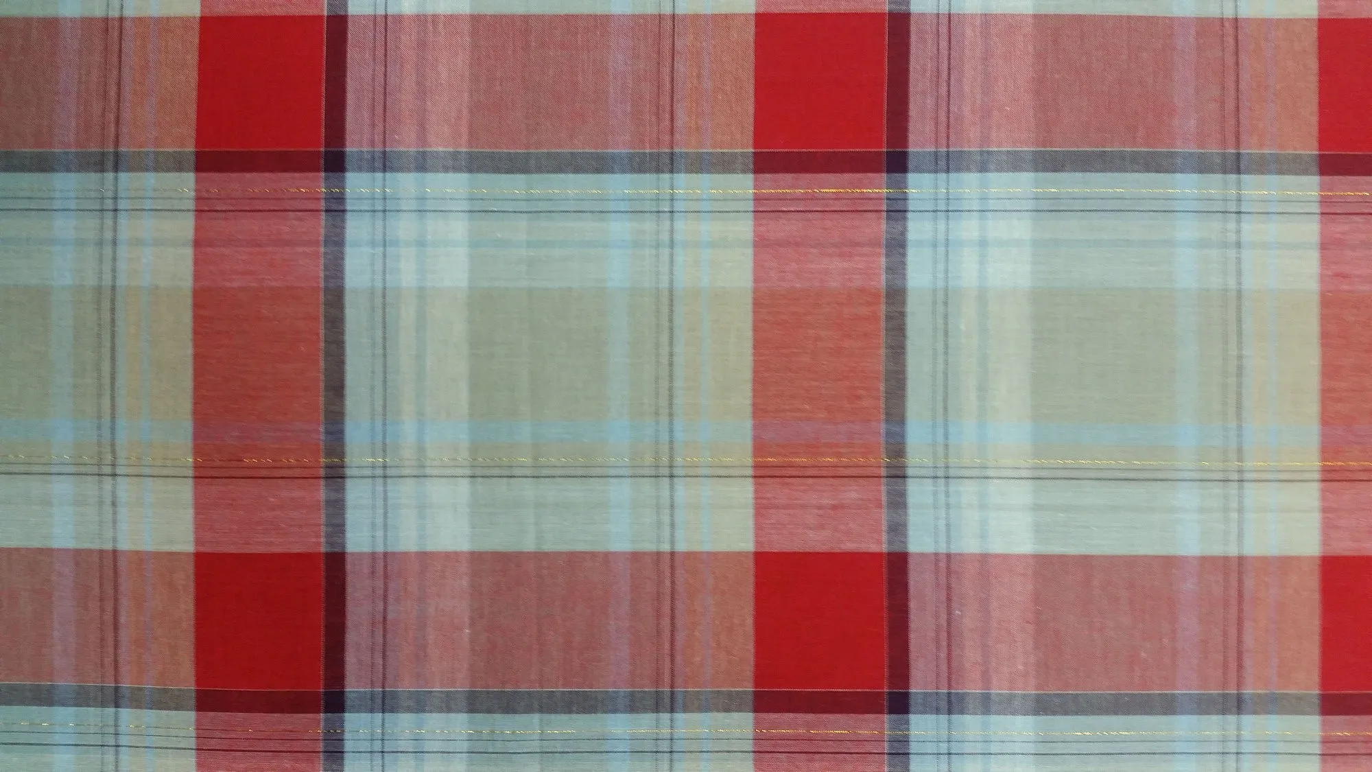 COTTON LAWN YARN DYED PLAID DSN-JE0821-A NON-STRETCHED WOVEN - SHIRTING FABRIC<br><h6>26-RED/KHAKI<br>250-CLWNP-0821A</h6>