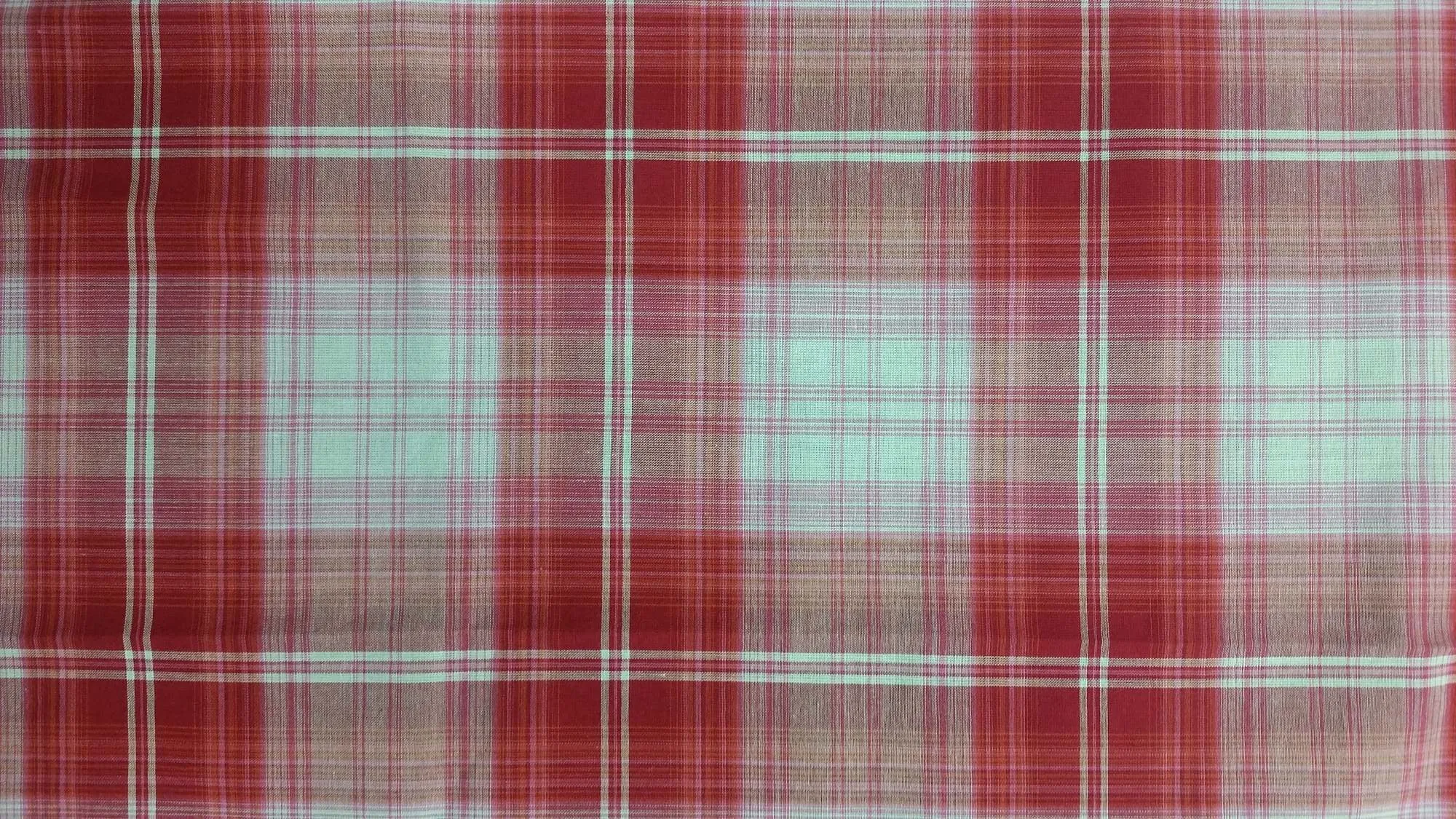 COTTON LAWN YARN DYED PLAID DSN-JULIA NON-STRETCHED WOVEN - SHIRTING FABRIC<br><h6>2-BRT RED/WHITE<br>250J-CLJPLD</h6>