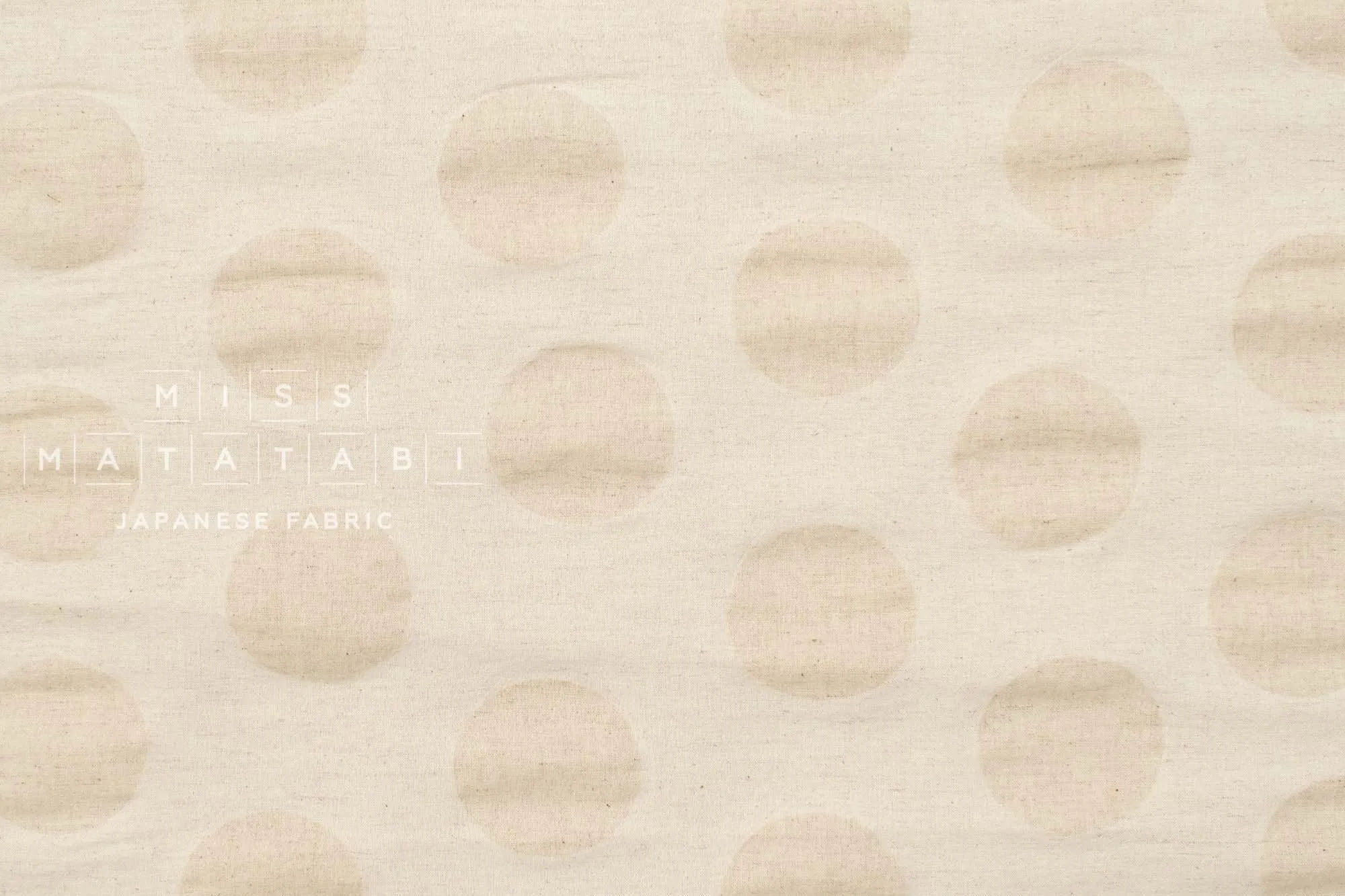 Cotton Linen Ripple Dots - linen