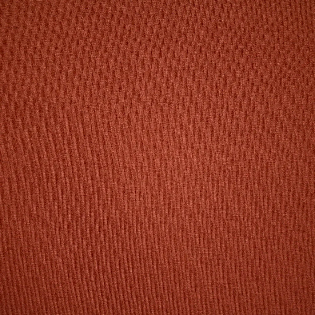 Cotton Modal Jersey Knit Solid Rust