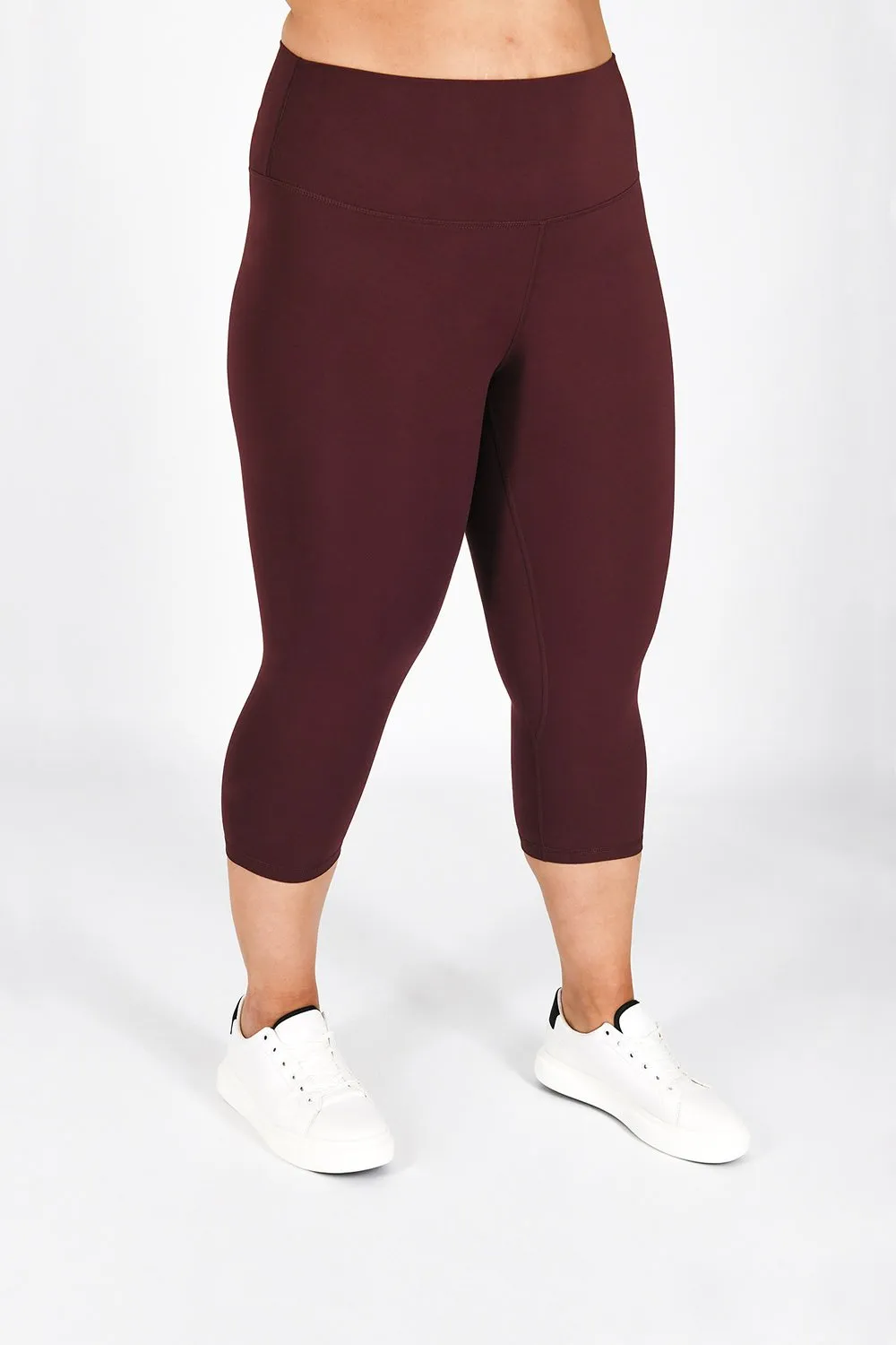 Curve Revitalise Cropped High Waisted Leggings - Winter Berry