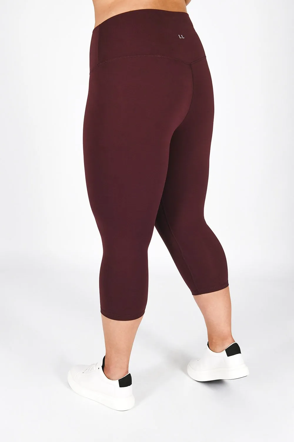 Curve Revitalise Cropped High Waisted Leggings - Winter Berry