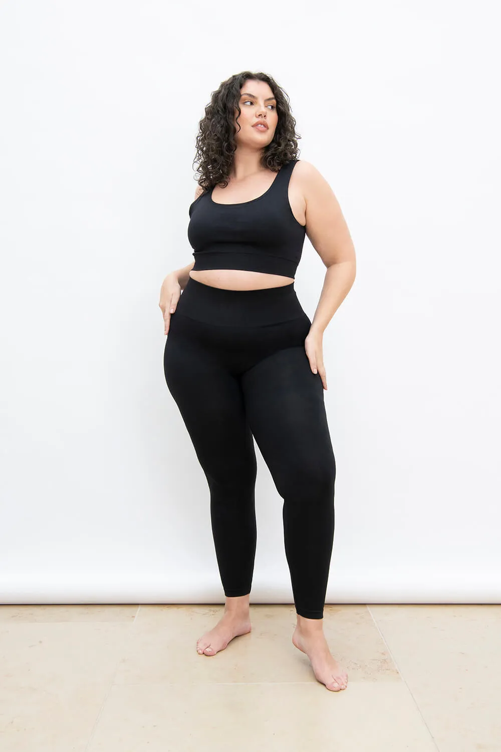 Curve Ultimate High Waisted Seamless Leggings - Black