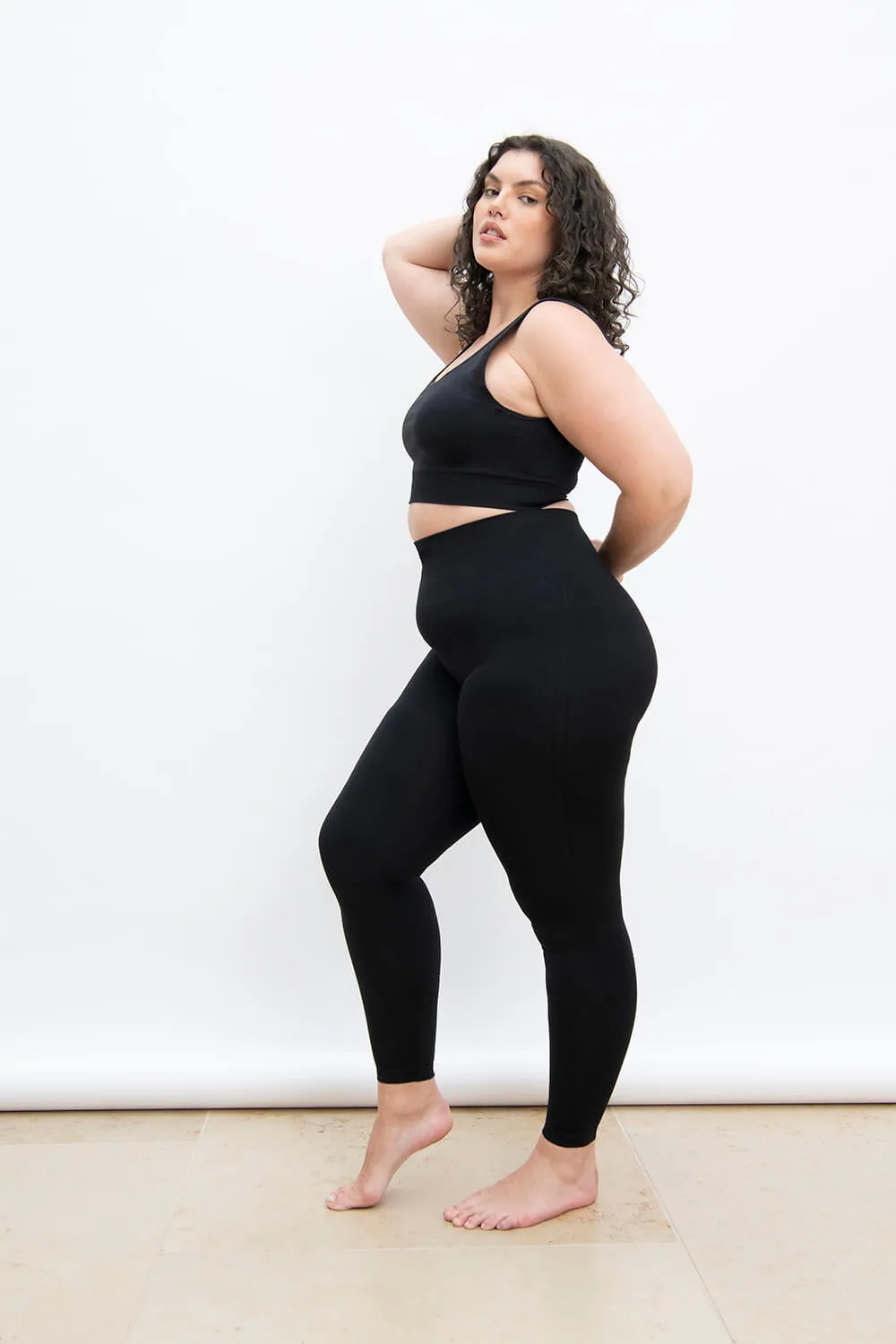 Curve Ultimate High Waisted Seamless Leggings - Black