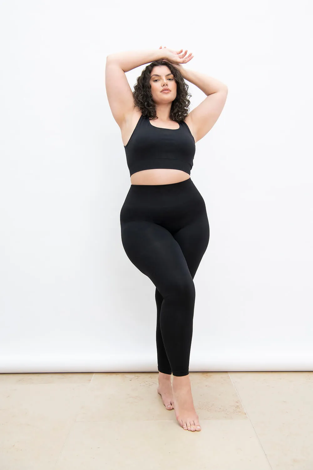 Curve Ultimate High Waisted Seamless Leggings - Black