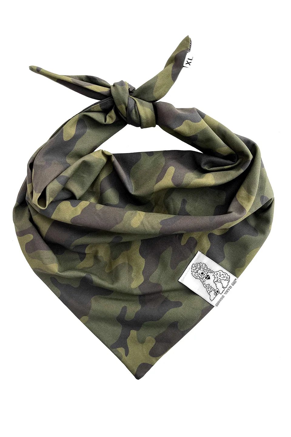 ★Dog Bandana Camouflage - Customize with Interchangeable Velcro Patches