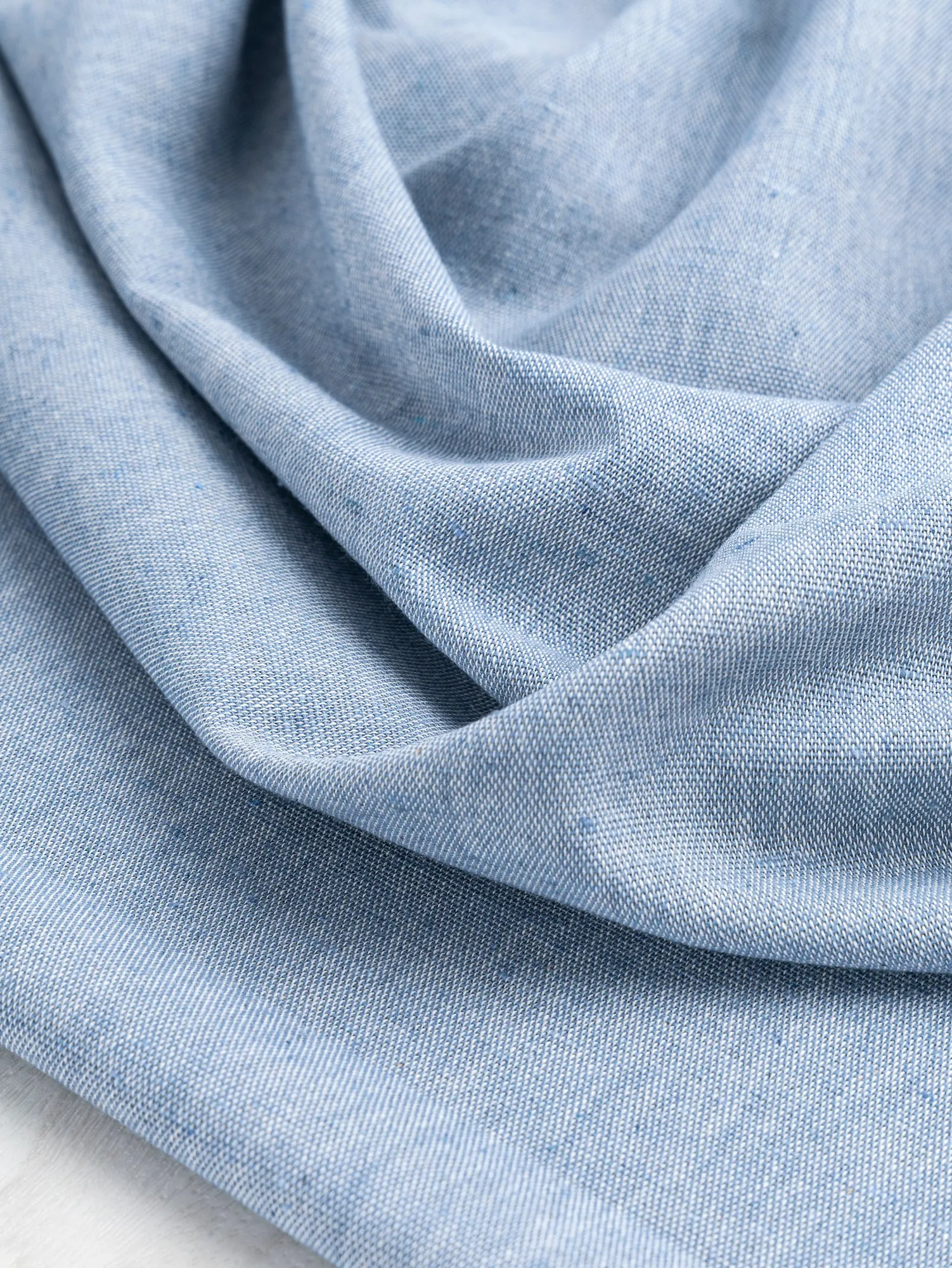 Eco Cotton Blend Chambray - Blue