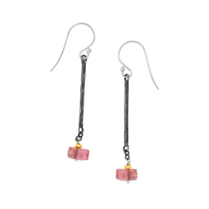 Fall in Line Earrings in Pink Tourmaline