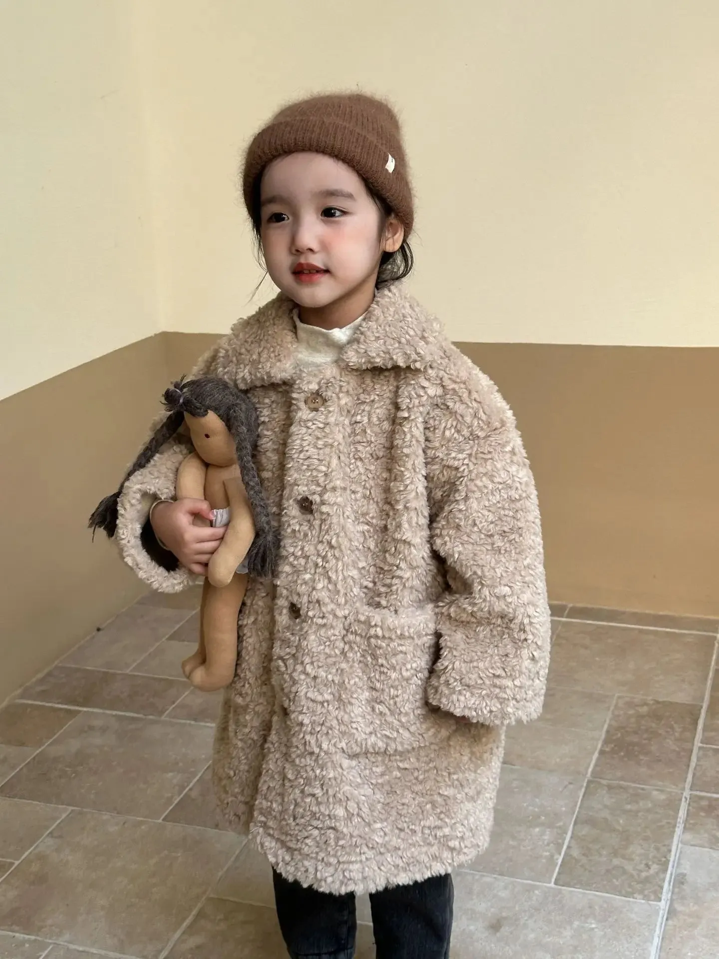 Faux Fur Teddy Long Coat