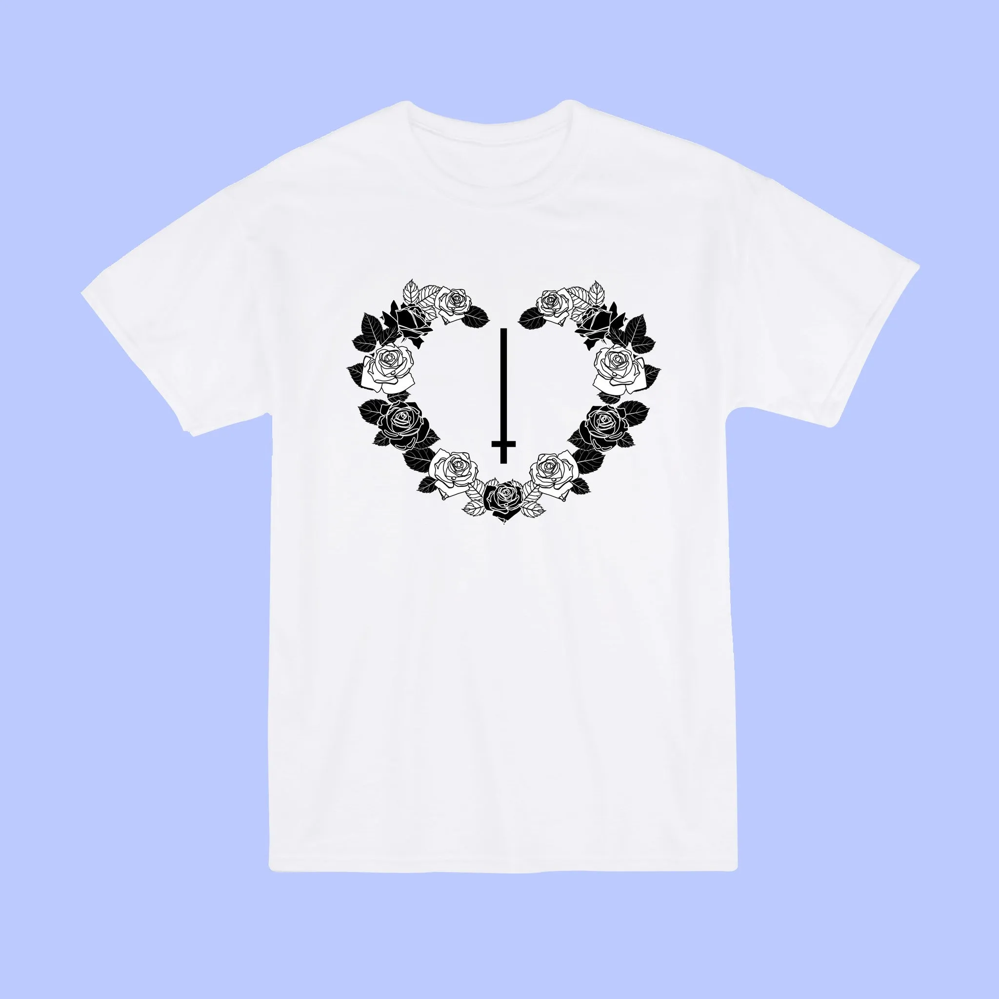 GOTH ROSE HEART Unisex Tee