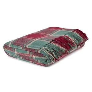 Henford Cranberry Chenille Throw