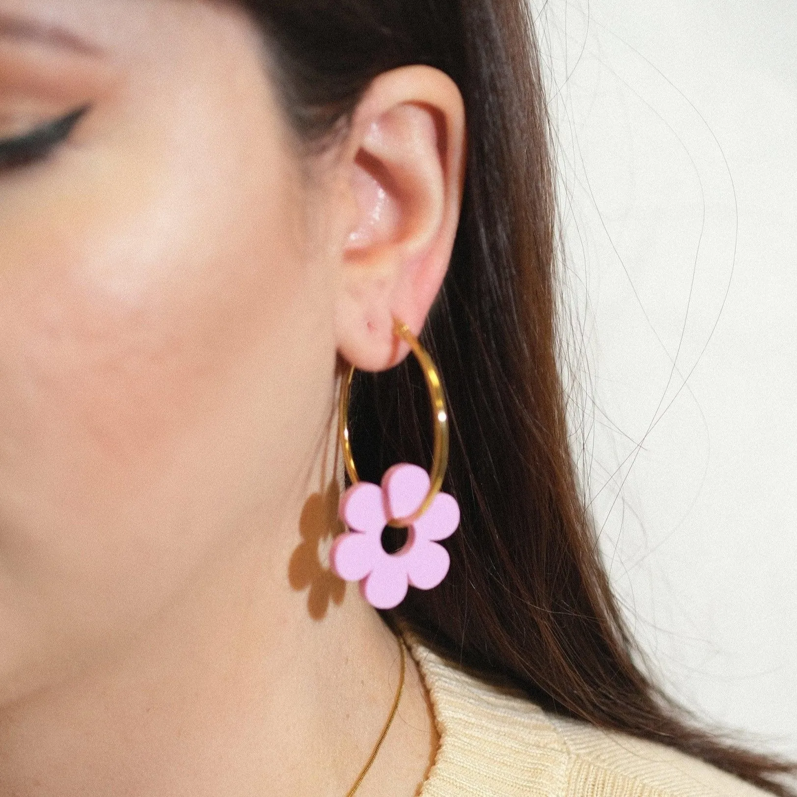 Hoopsy Daisy Lilac Hoop Earrings