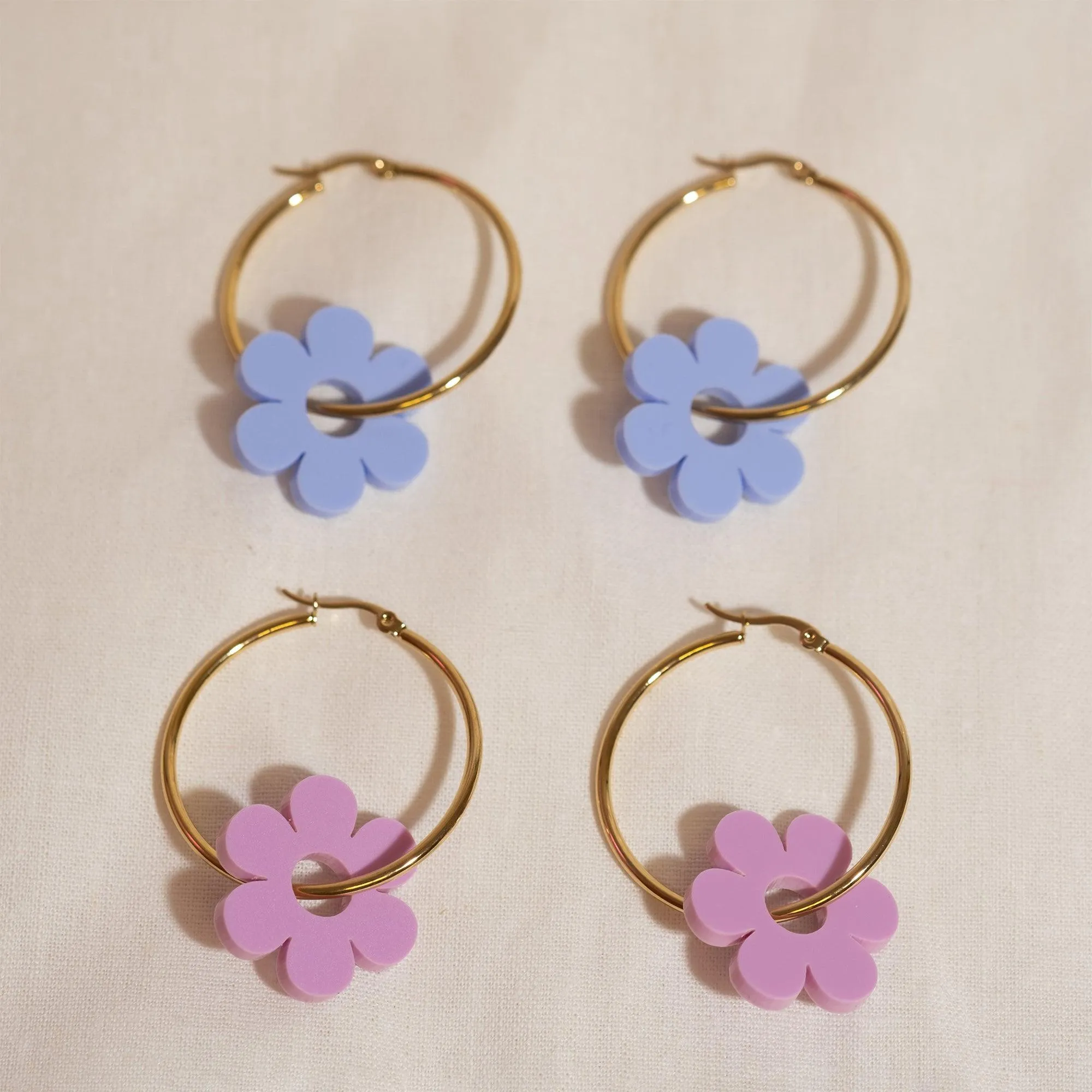 Hoopsy Daisy Lilac Hoop Earrings