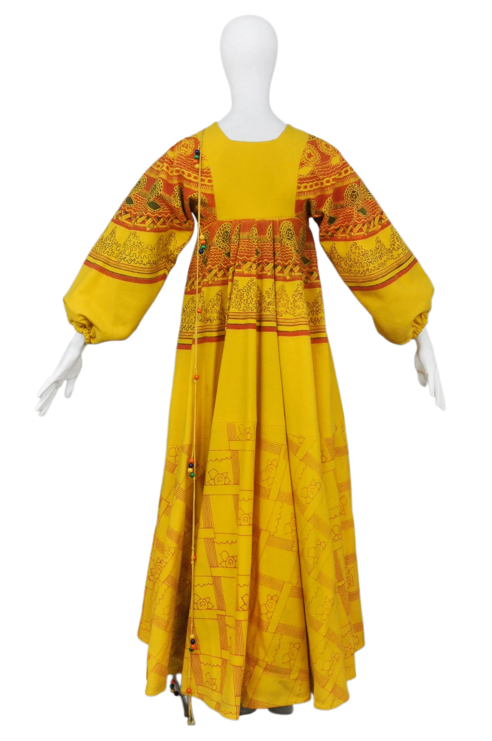 ICONIC ZANDRA RHODES YELLOW BUTTERFLY COAT 1969