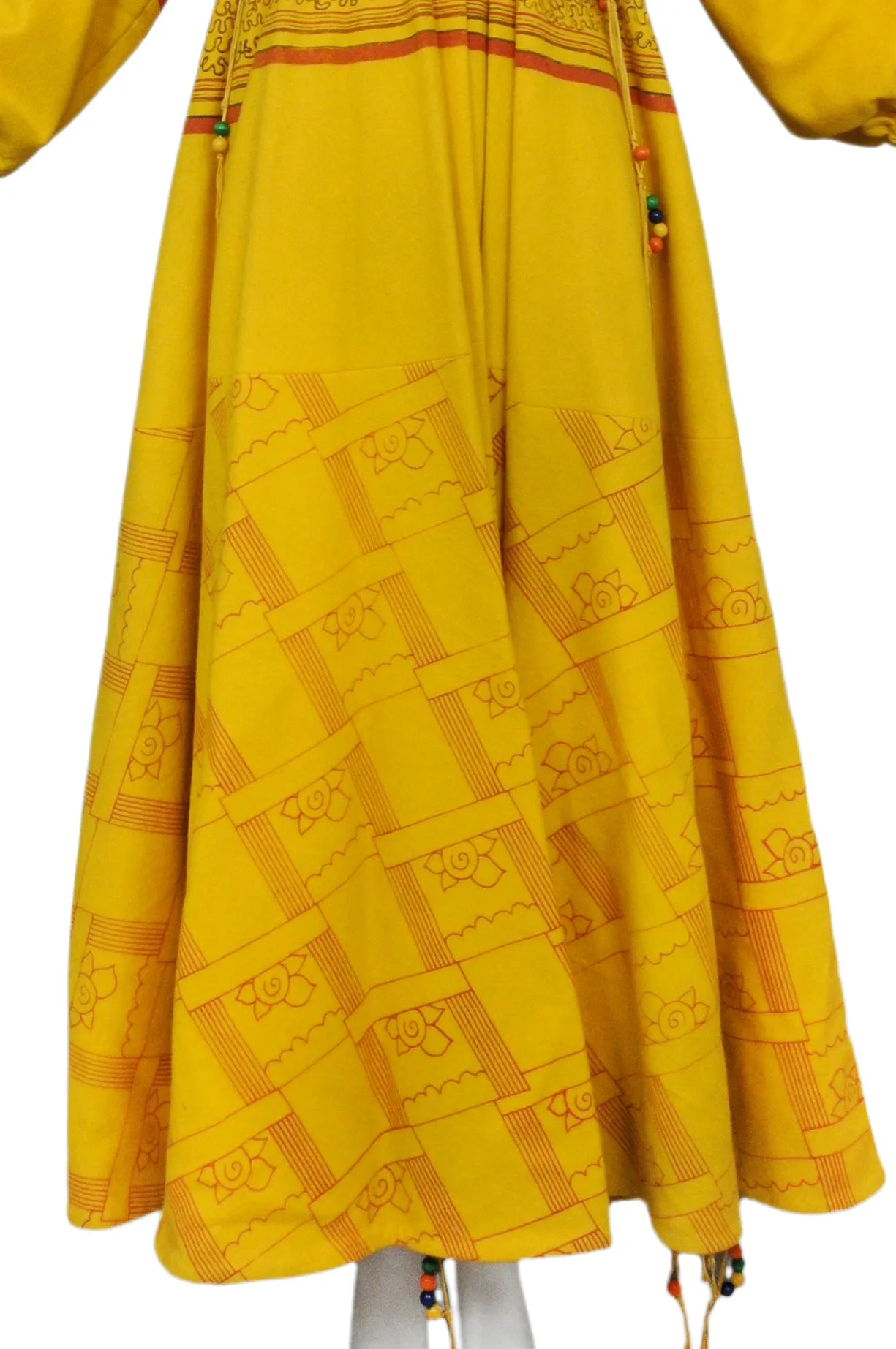 ICONIC ZANDRA RHODES YELLOW BUTTERFLY COAT 1969