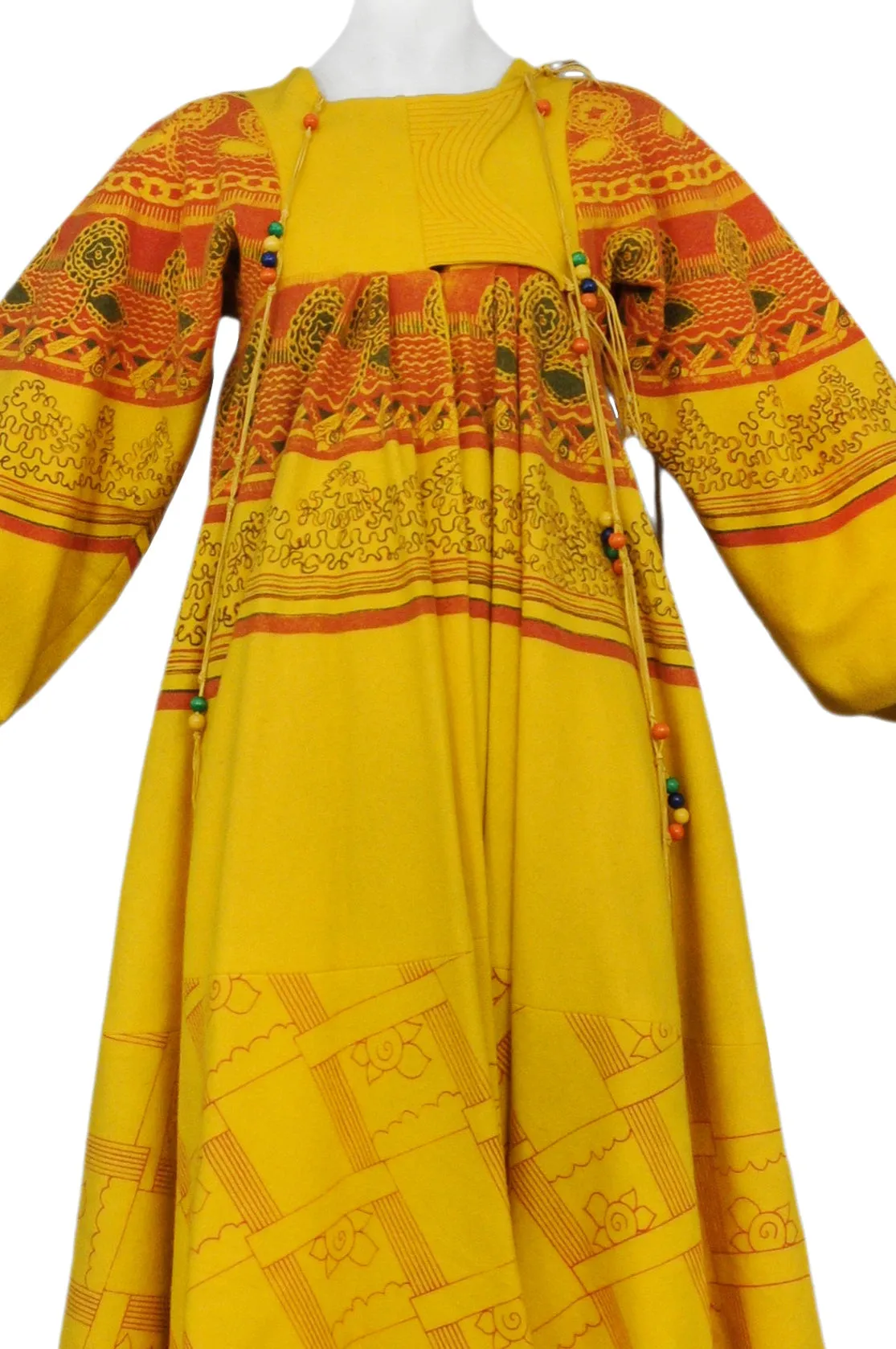 ICONIC ZANDRA RHODES YELLOW BUTTERFLY COAT 1969