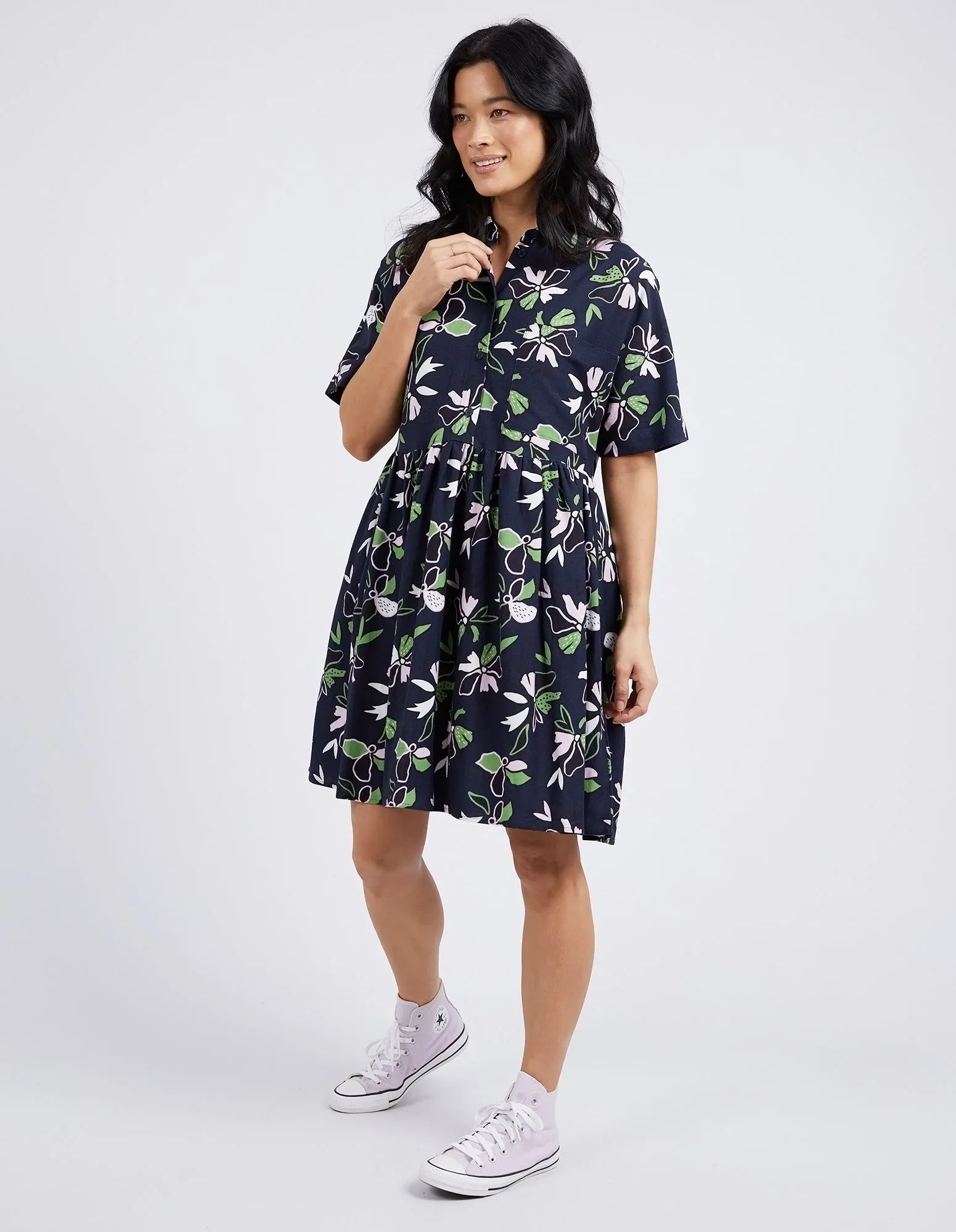 Idyll Floral Dress Navy