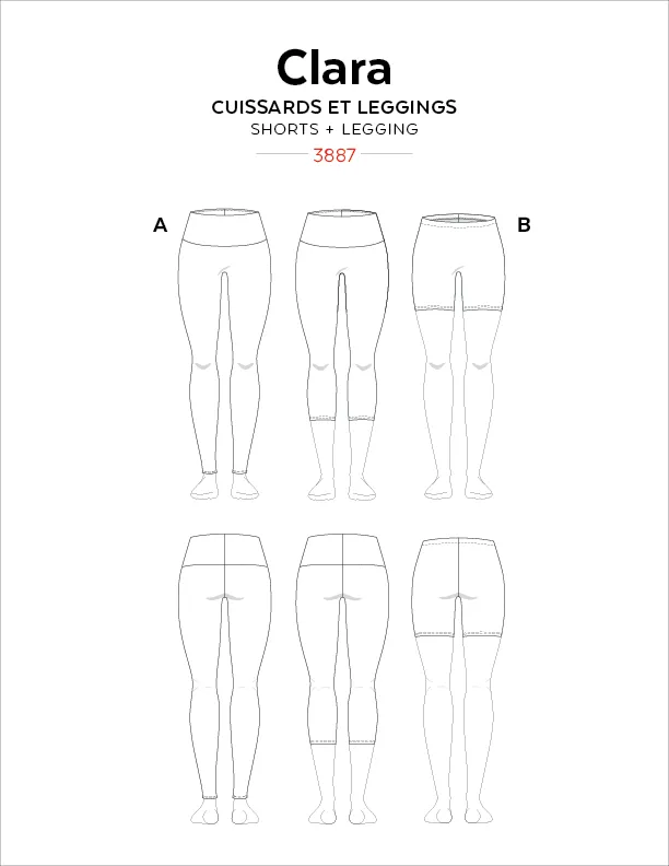 Jalie Sewing Pattern - Clara High-Waisted Leggings