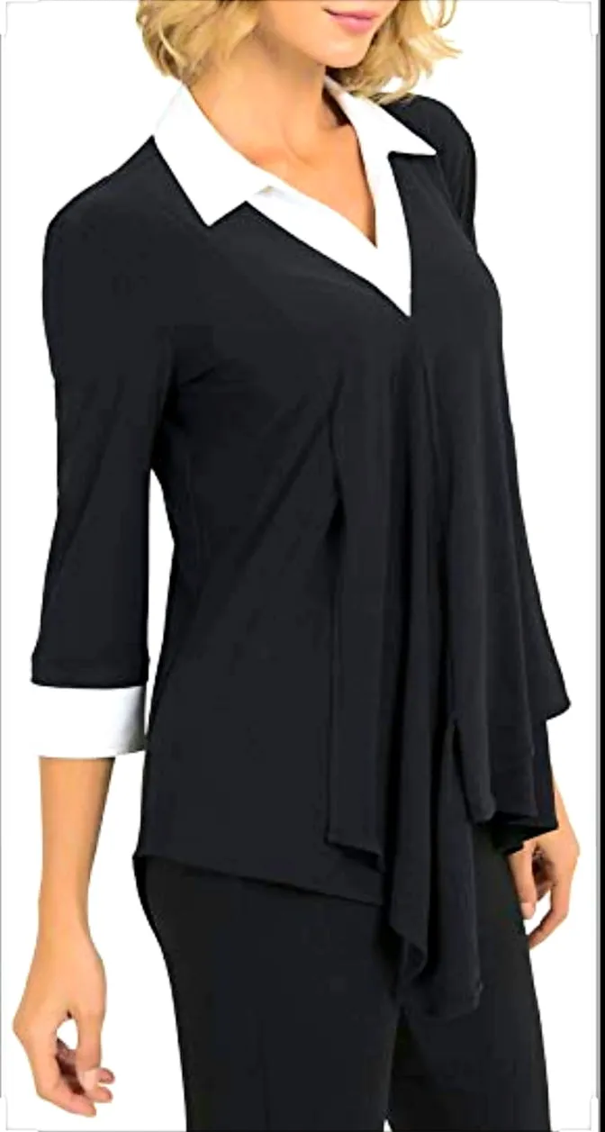 Joseph Ribkoff 3/4 Sleeves Two Tones Tunic