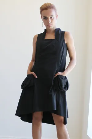 Joseph Ribkoff Taffeta Sleeveless With Big Pockets Dress