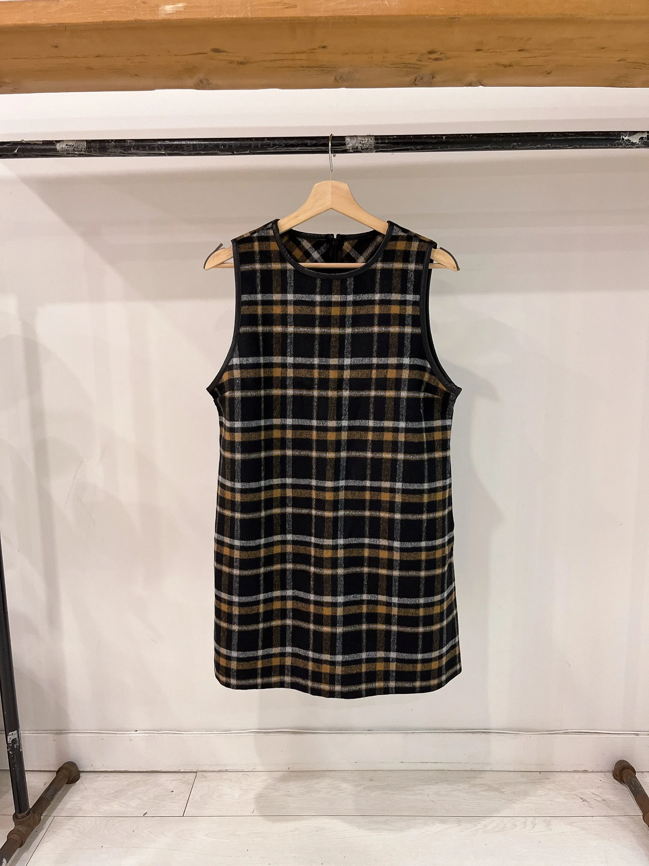 LECHE Plaid mini dress