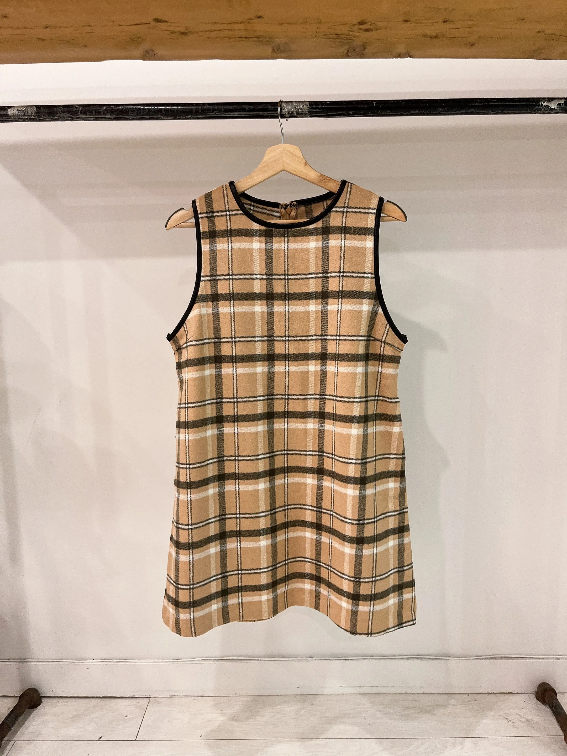 LECHE Plaid mini dress