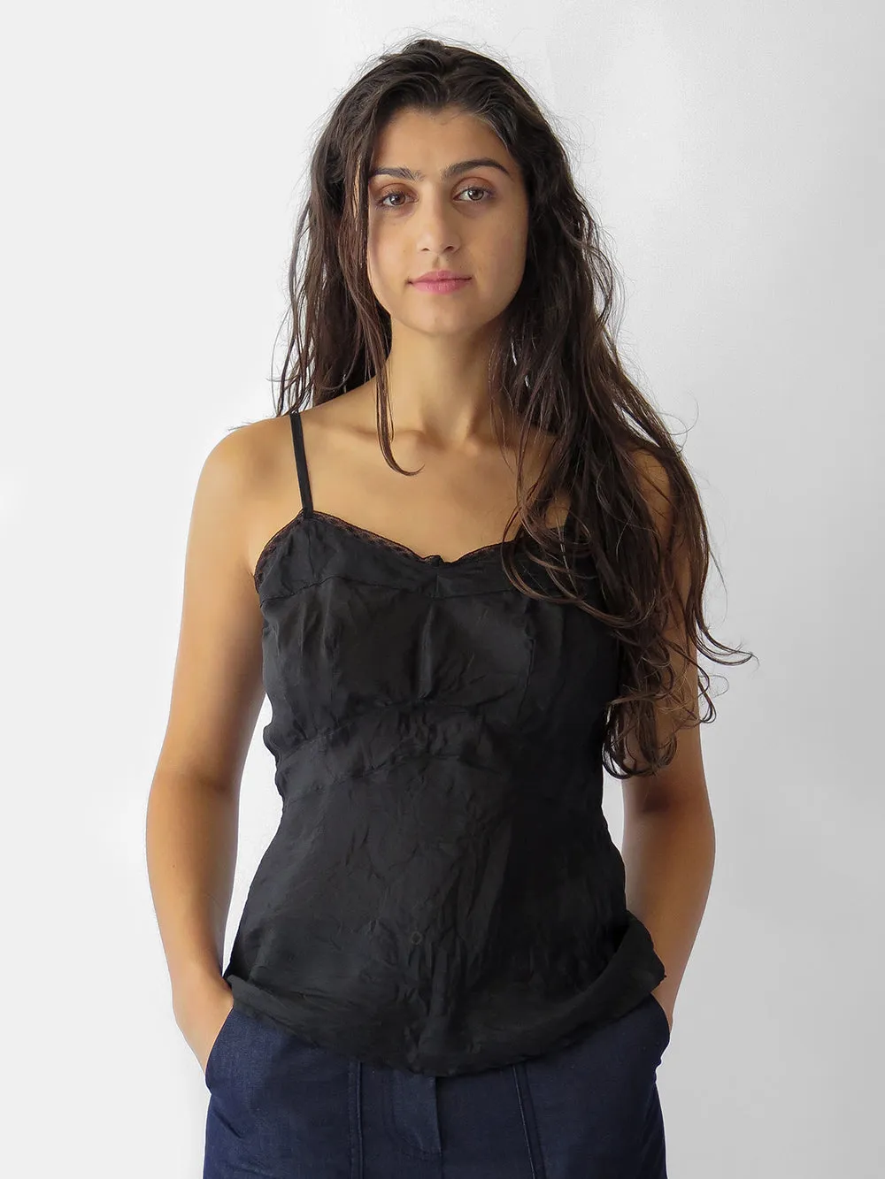 Lolita Silk Camisole in Black