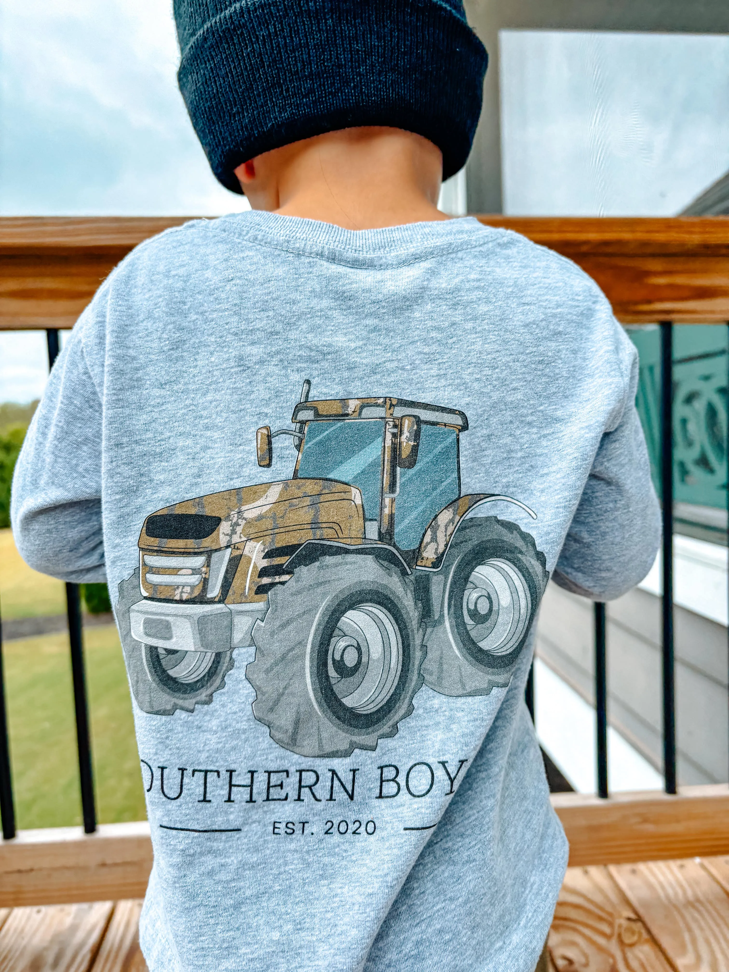 (LONG) SBC Camouflage Tractor Long Sleeve Kids Tee