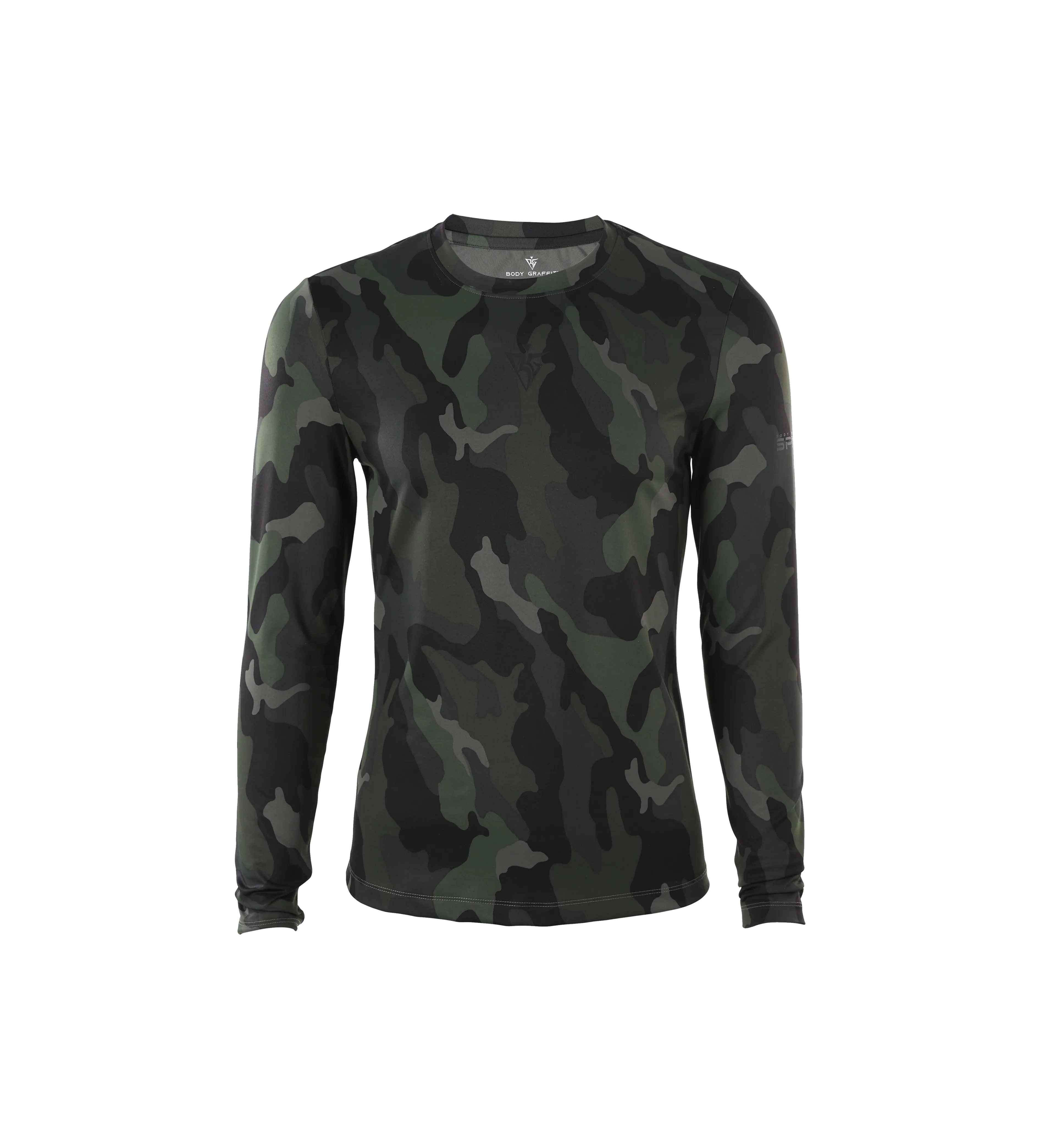 Men's Long Sleeves Camouflage Muscle Shirt