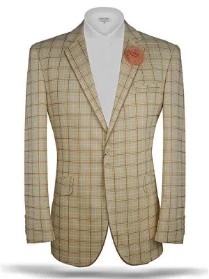 Men's Plaid blazer Tropical Gold