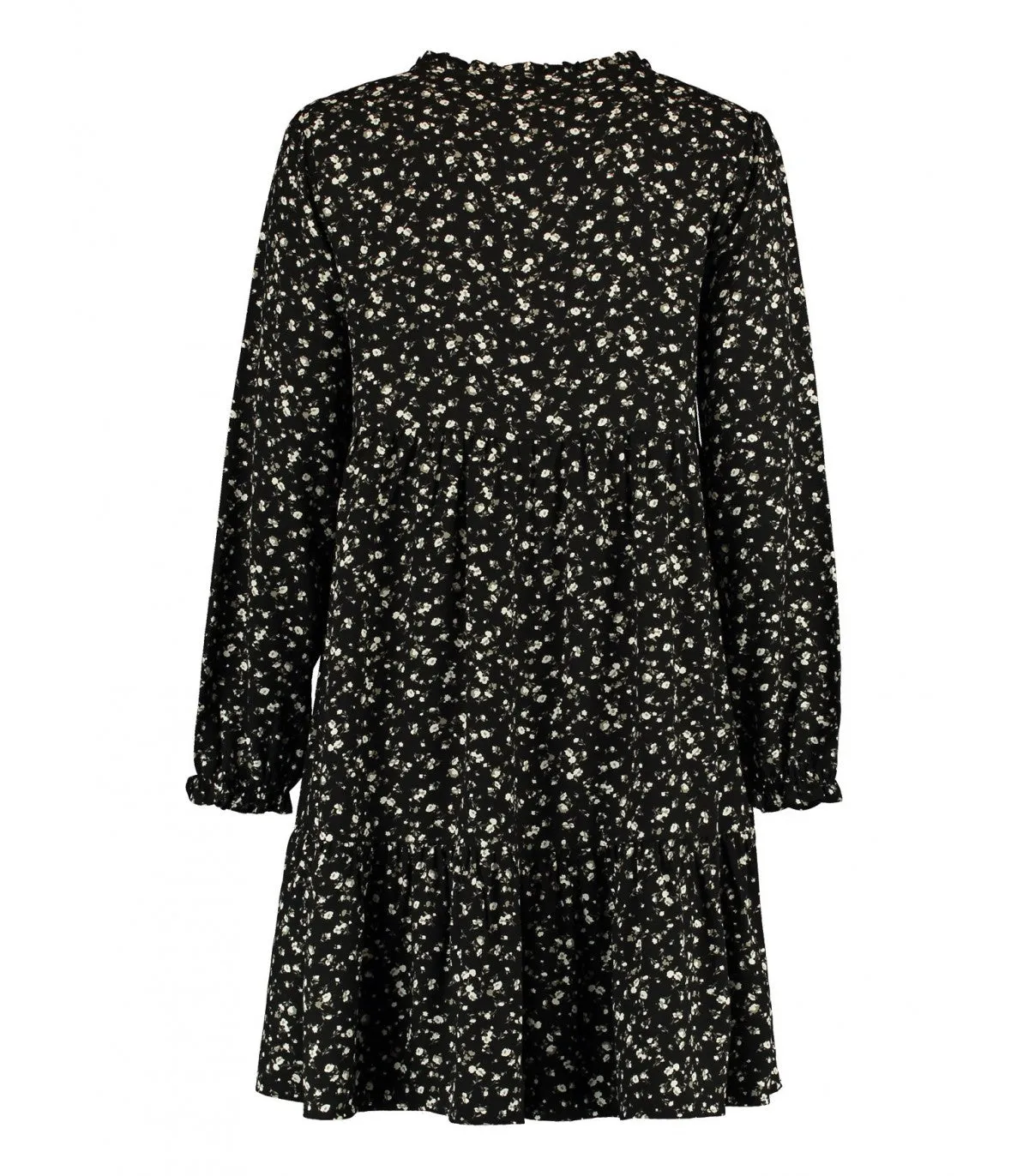 Mila Black Flower Smock Dress